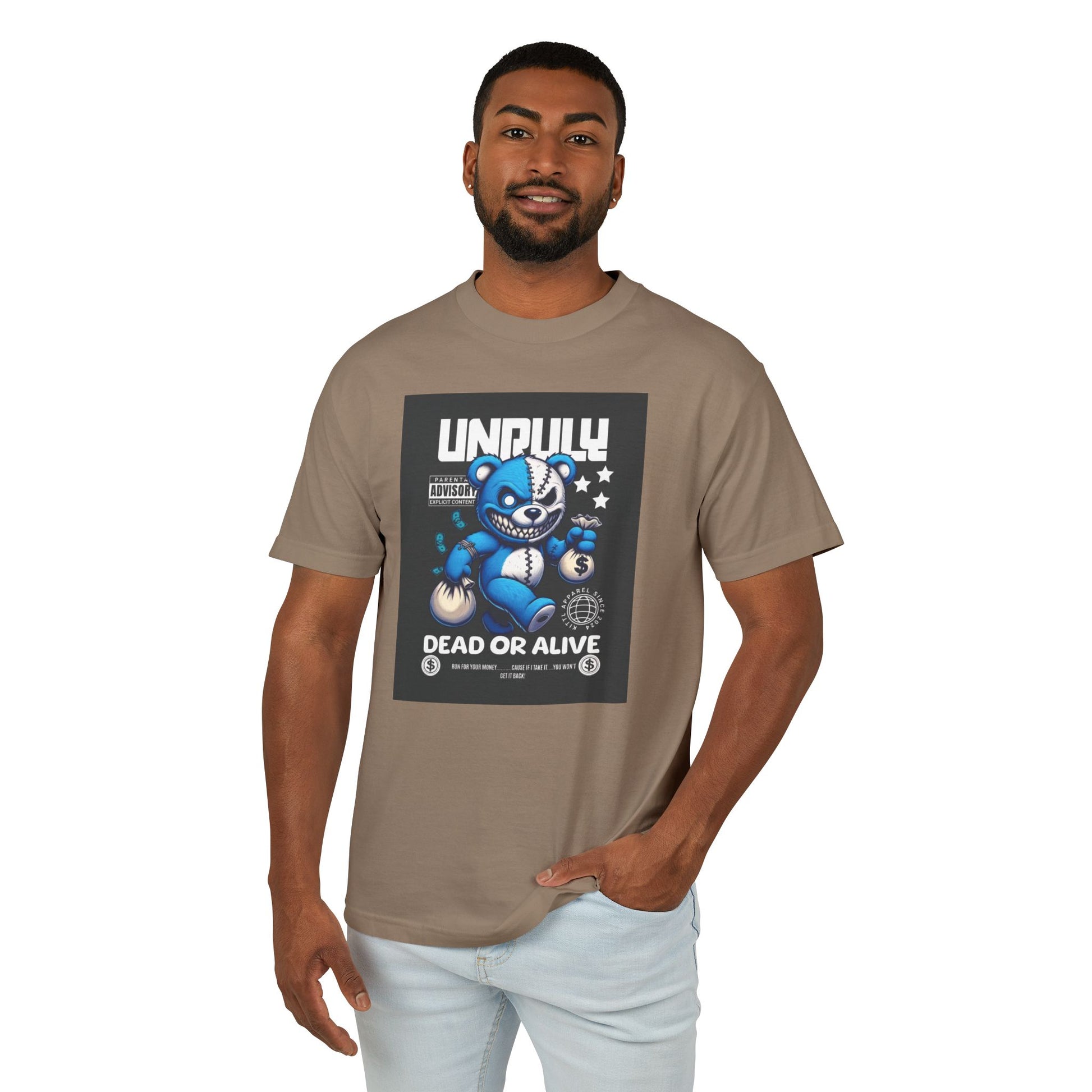 Male Graphic Tee - 'Unruly Dead or Alive' Design