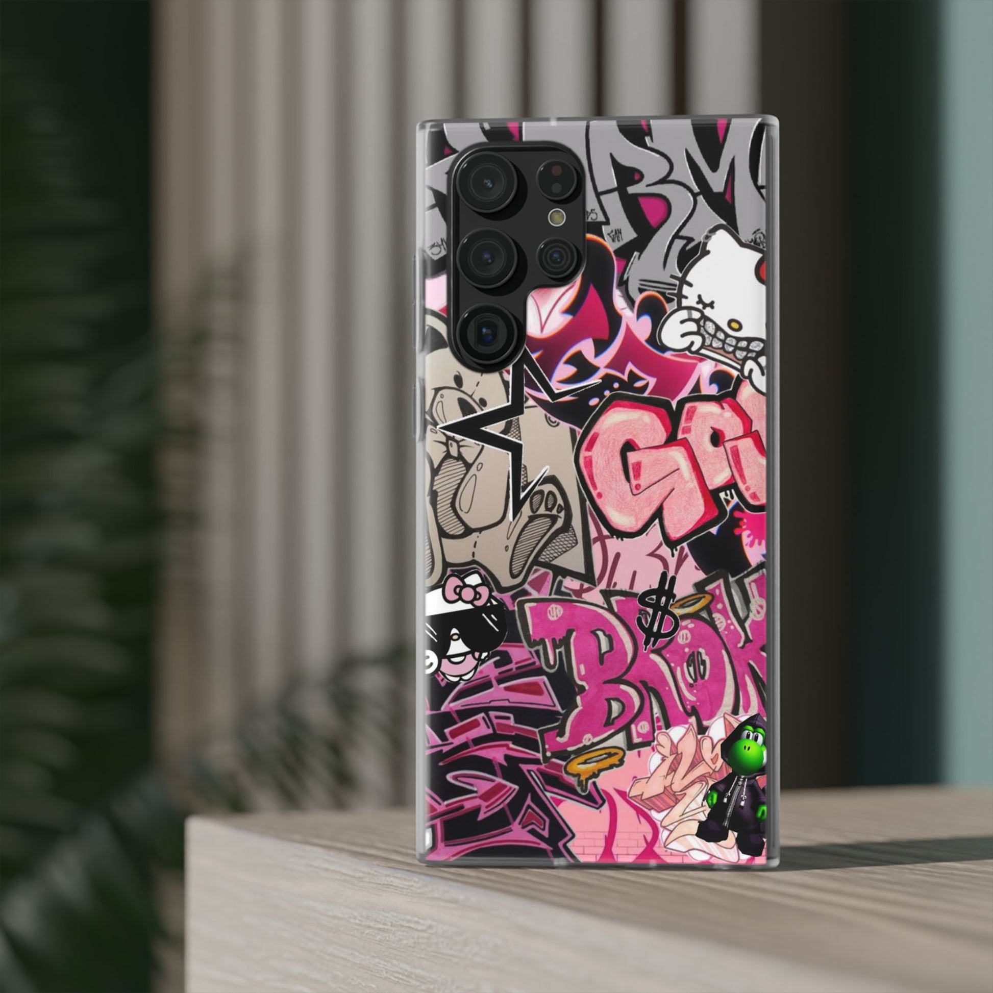 Urban Graffiti Flexi Cases - Colorful Street Art Phone Cover for Trendsetters