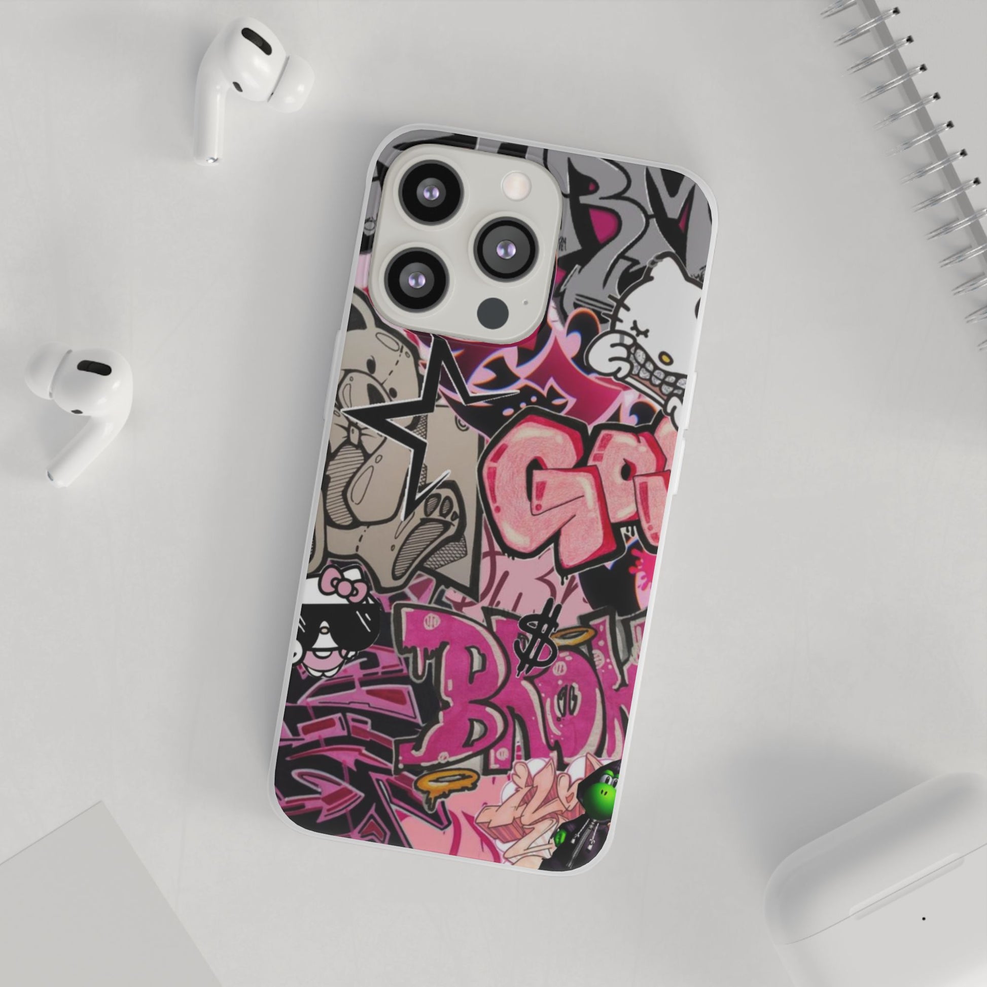Urban Graffiti Flexi Cases - Colorful Street Art Phone Cover for Trendsetters