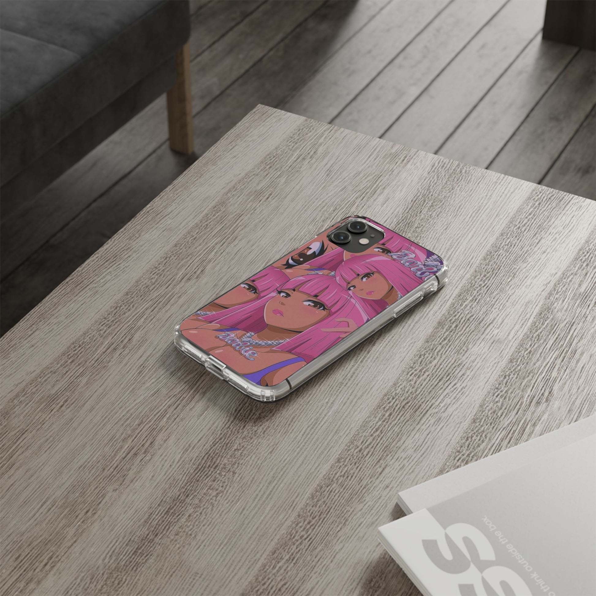 Barbie-Inspired Clear Phone Case - Trendy Protective Cover for Fashion Lovers