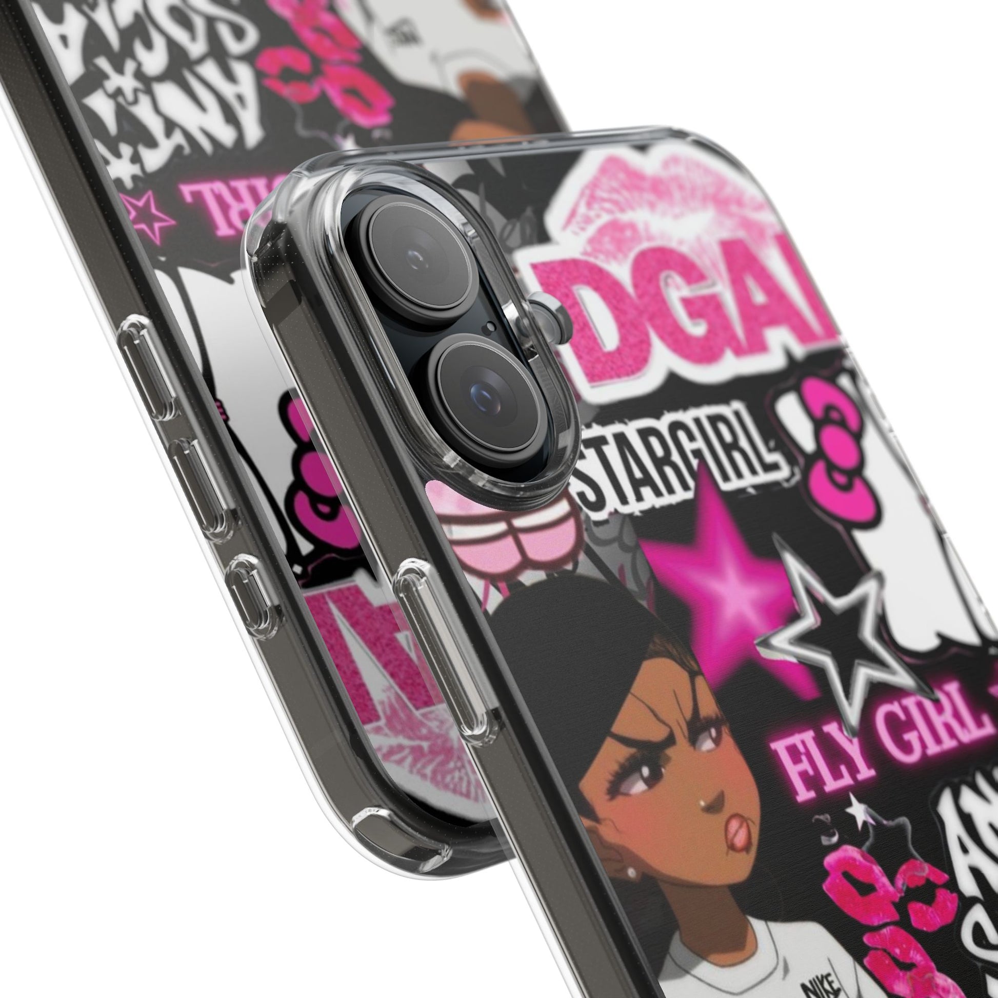 Trendy Clear Phone Case - Bold & Playful Design for Style Lovers