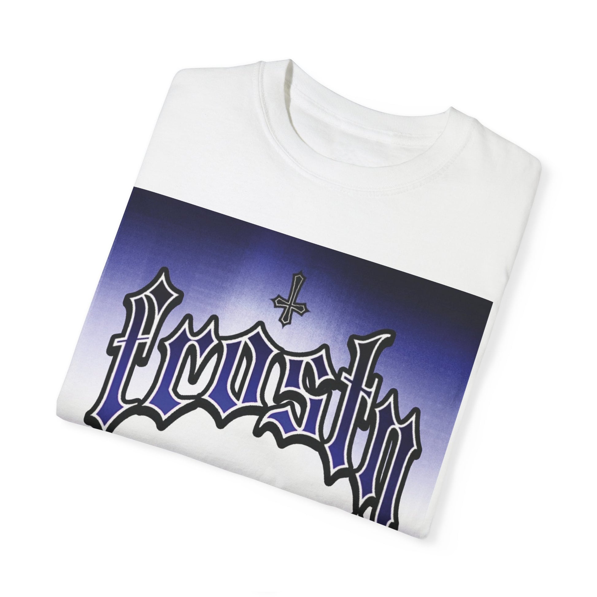 Frosty Male Garment-Dyed T-shirt - Cool Graphic Tee for Streetwear Lovers