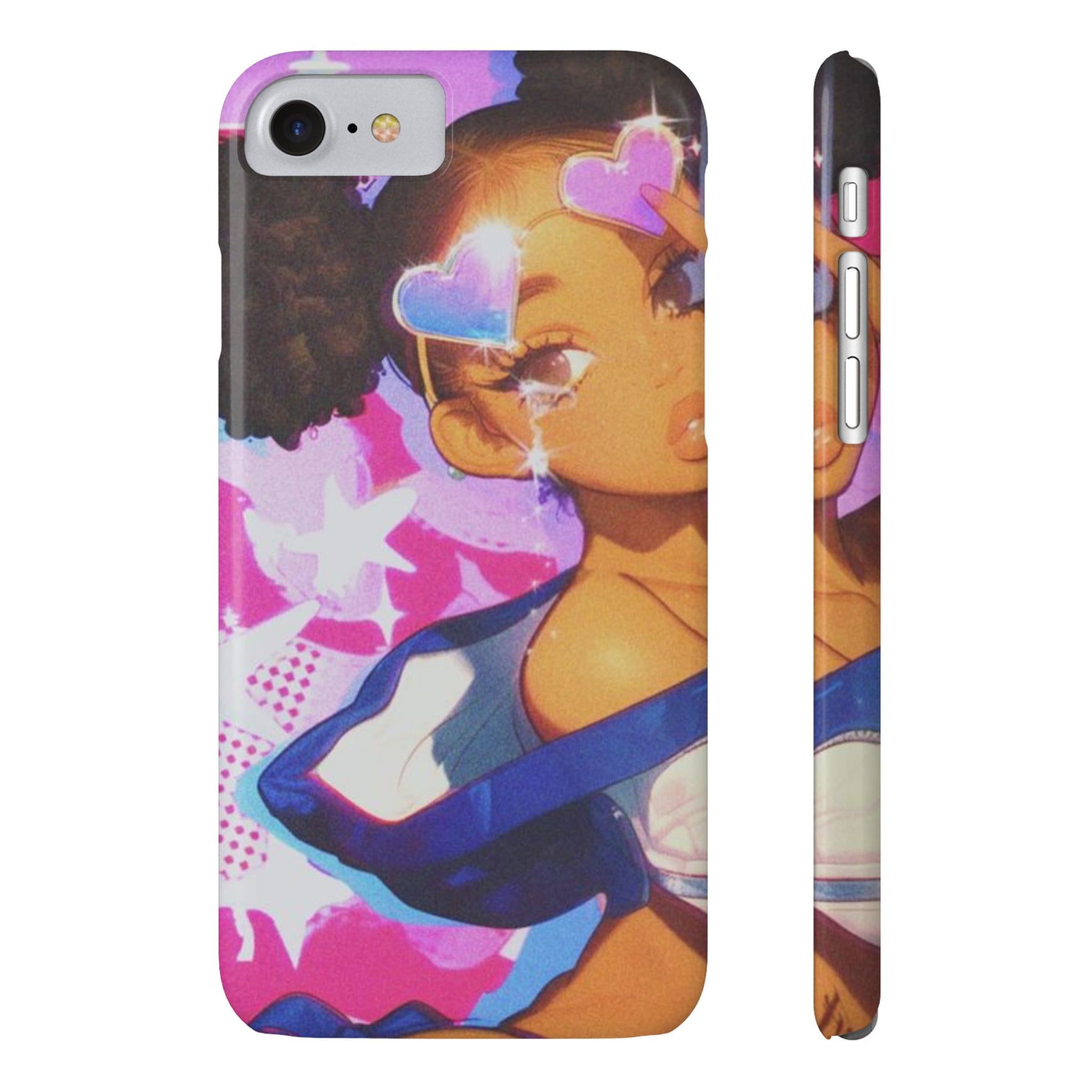 Colorful Anime Slim Phone Cases | Cute Phone Cover, Kawaii Aesthetic, Cartoon Girl, Gifts for Her, Trendy Accessory