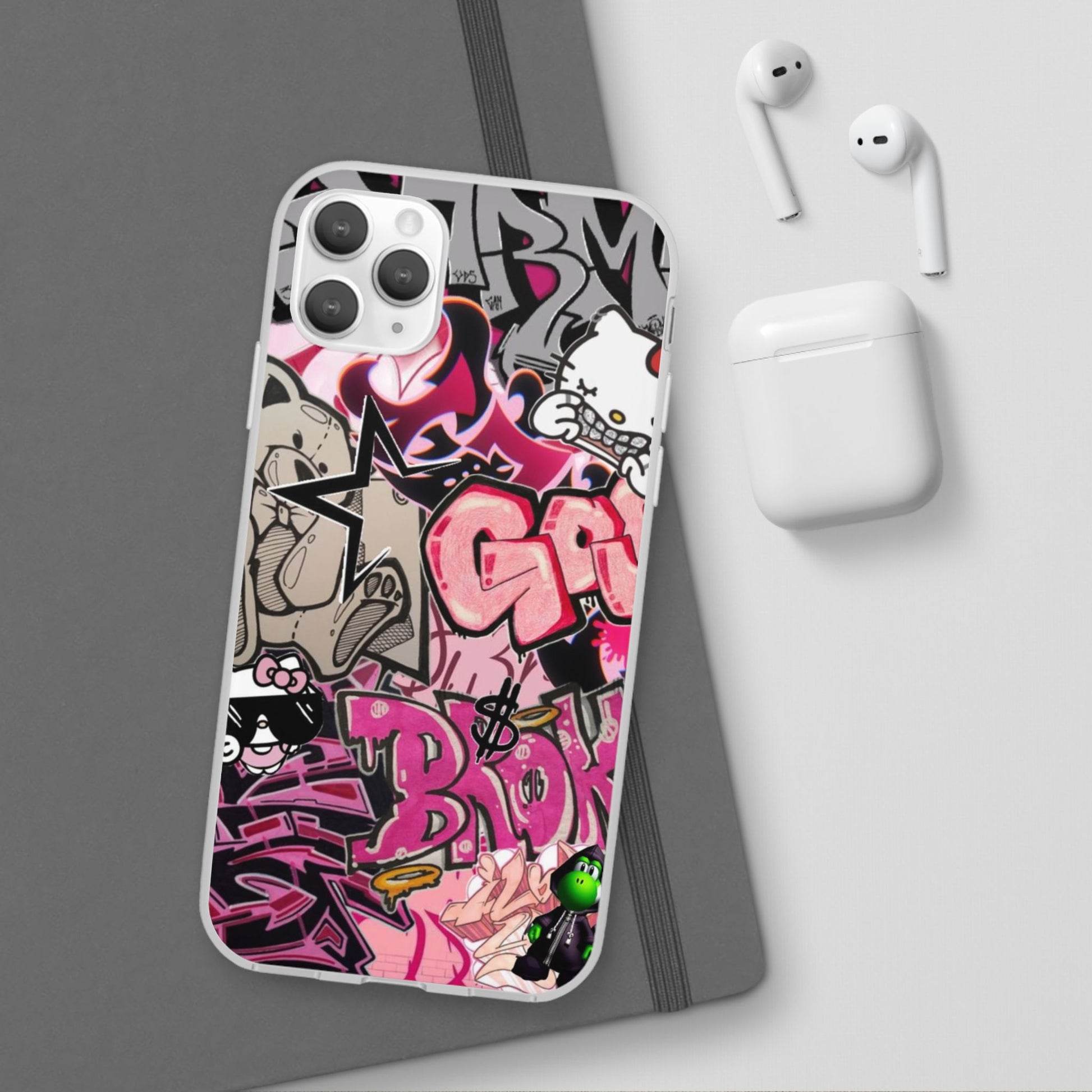 Urban Graffiti Flexi Cases - Colorful Street Art Phone Cover for Trendsetters
