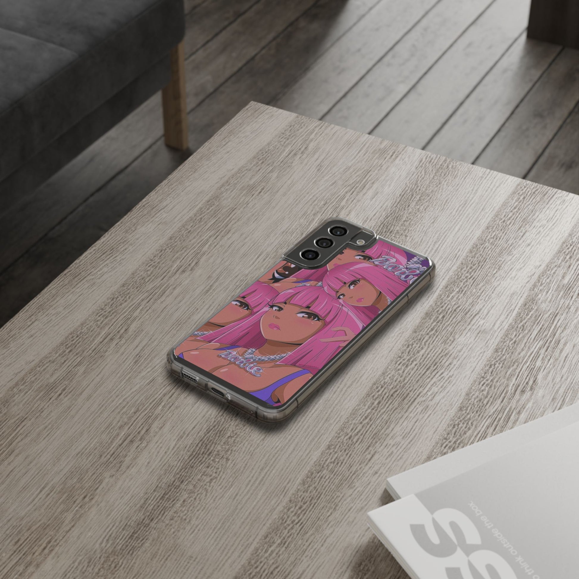 Barbie-Inspired Clear Phone Case - Trendy Protective Cover for Fashion Lovers