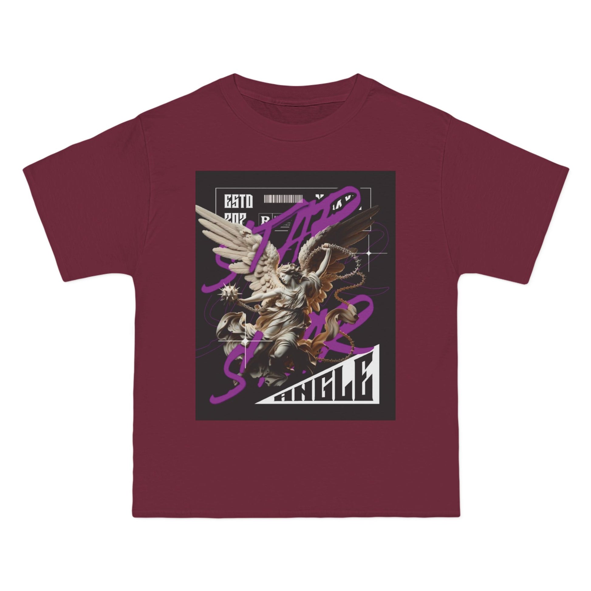 Street Art Angel Short-Sleeve T-Shirt - Graphic Tee for Music Lovers