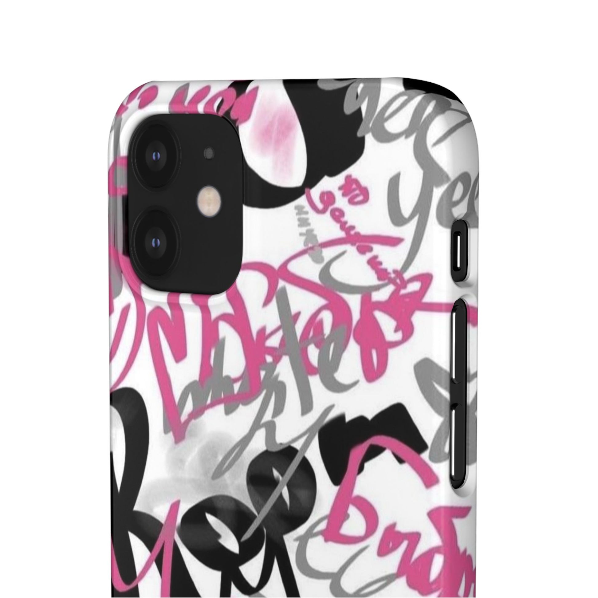 Trendy Graffiti Snap Cases for iPhone - Stylish Protection with Vibrant Art