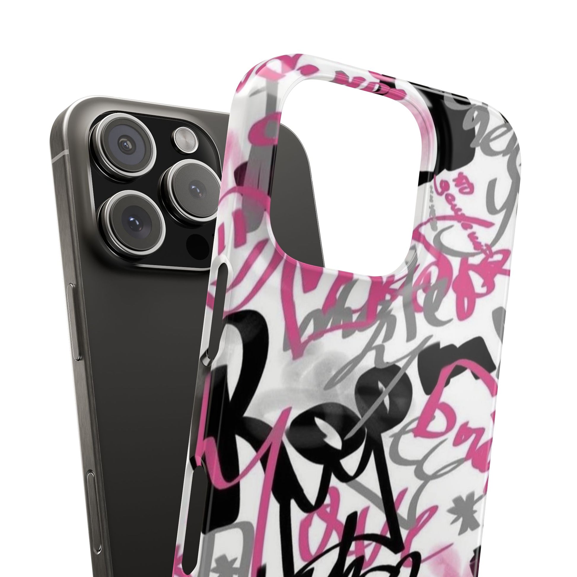 Trendy Graffiti Snap Cases for iPhone - Stylish Protection with Vibrant Art