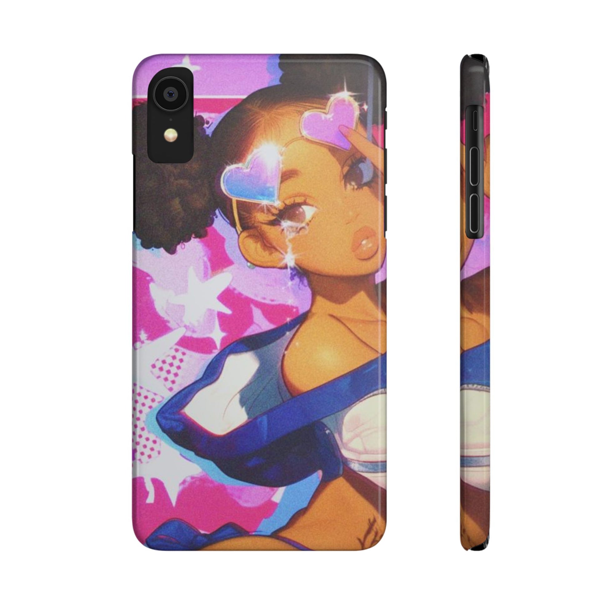 Colorful Anime Slim Phone Cases | Cute Phone Cover, Kawaii Aesthetic, Cartoon Girl, Gifts for Her, Trendy Accessory