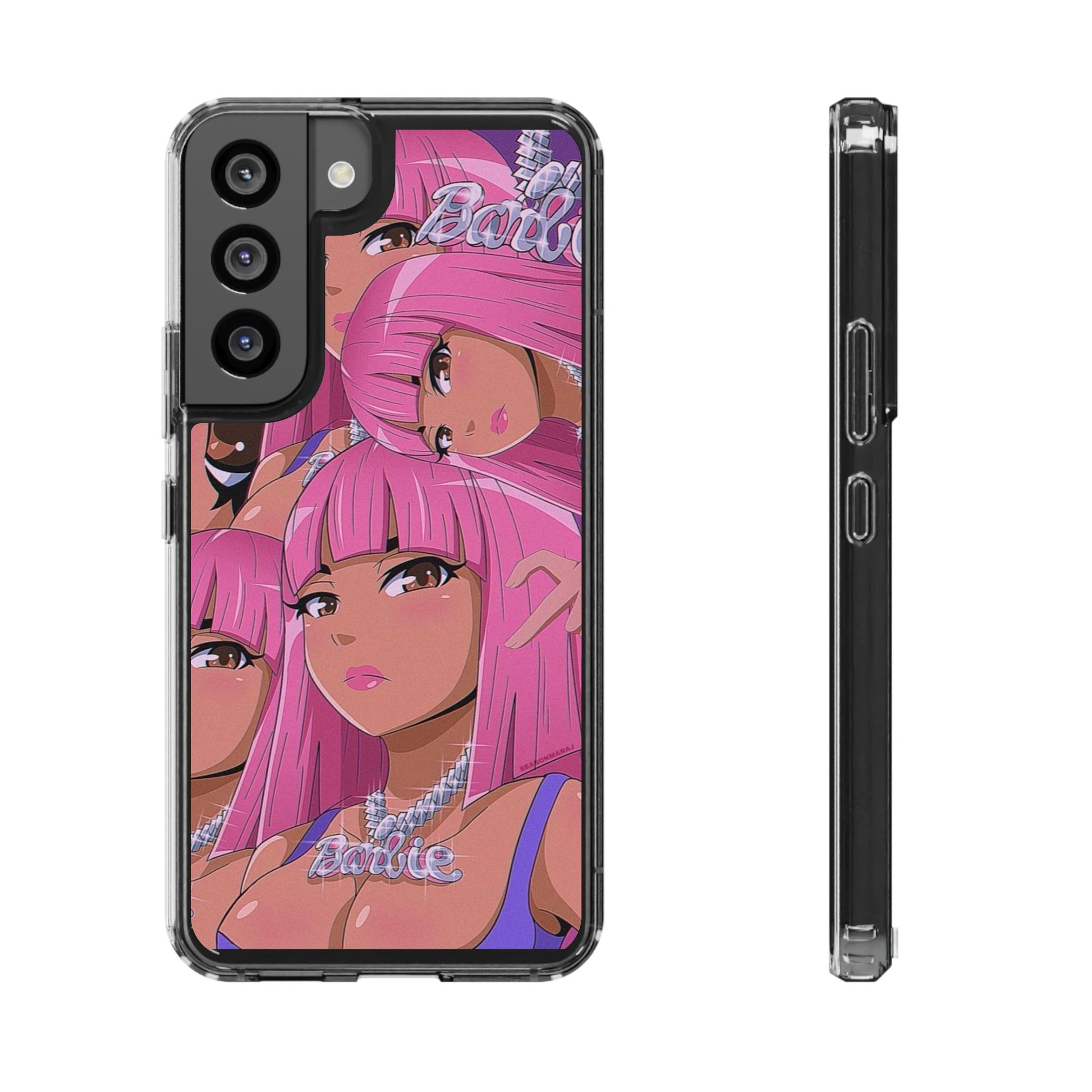 Barbie-Inspired Clear Phone Case - Trendy Protective Cover for Fashion Lovers