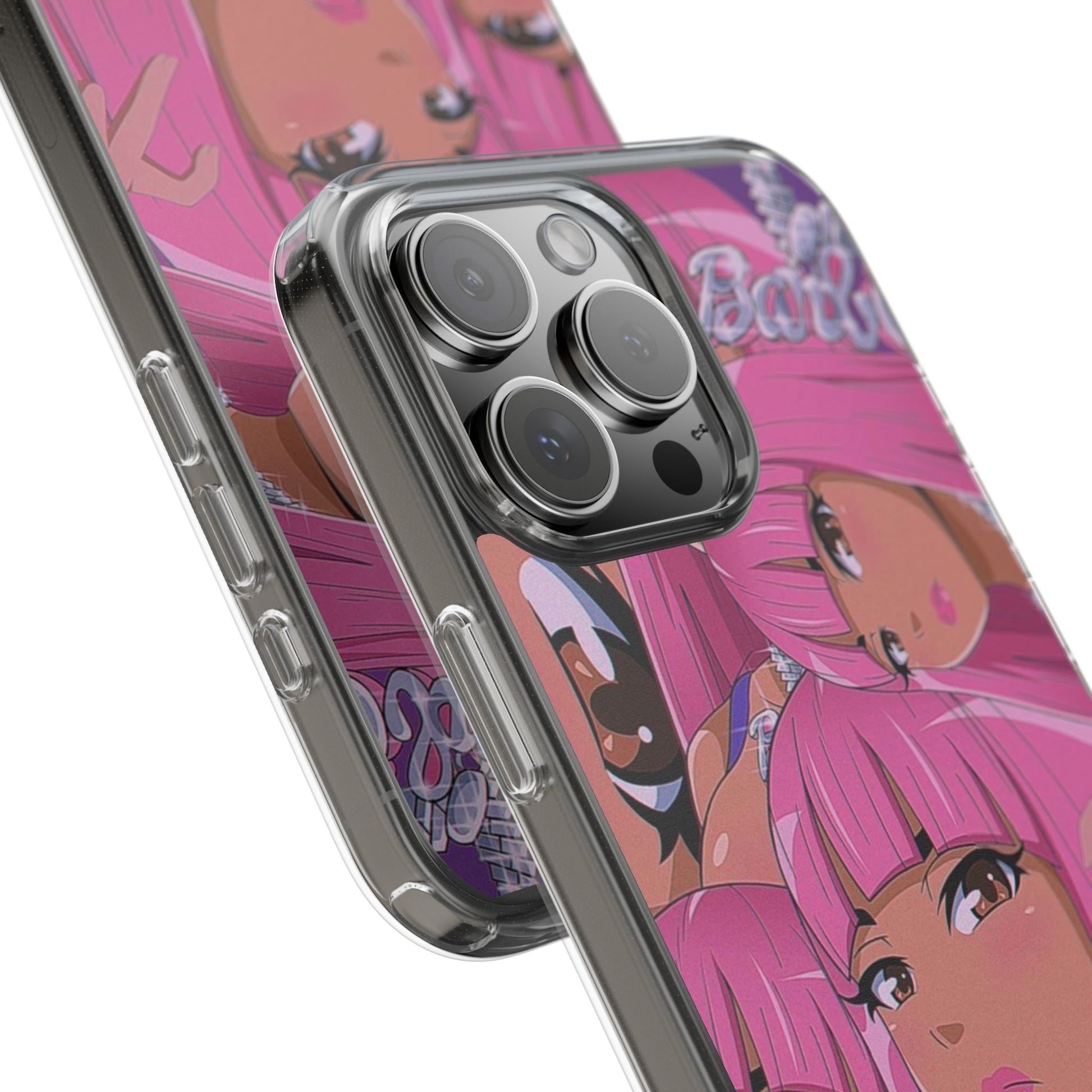 Barbie-Inspired Clear Phone Case - Trendy Protective Cover for Fashion Lovers
