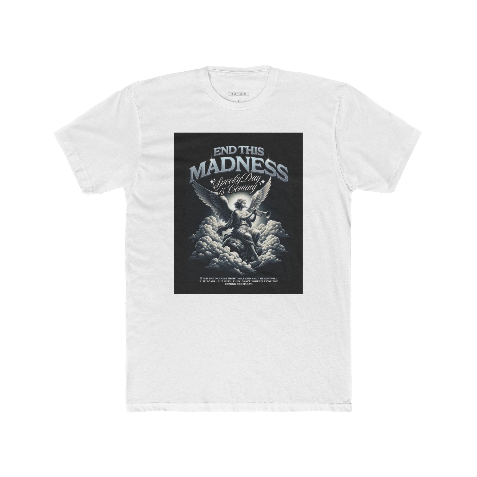 End This Madness Male Cotton Crew Tee - Graphic T-Shirt for Casual Wear