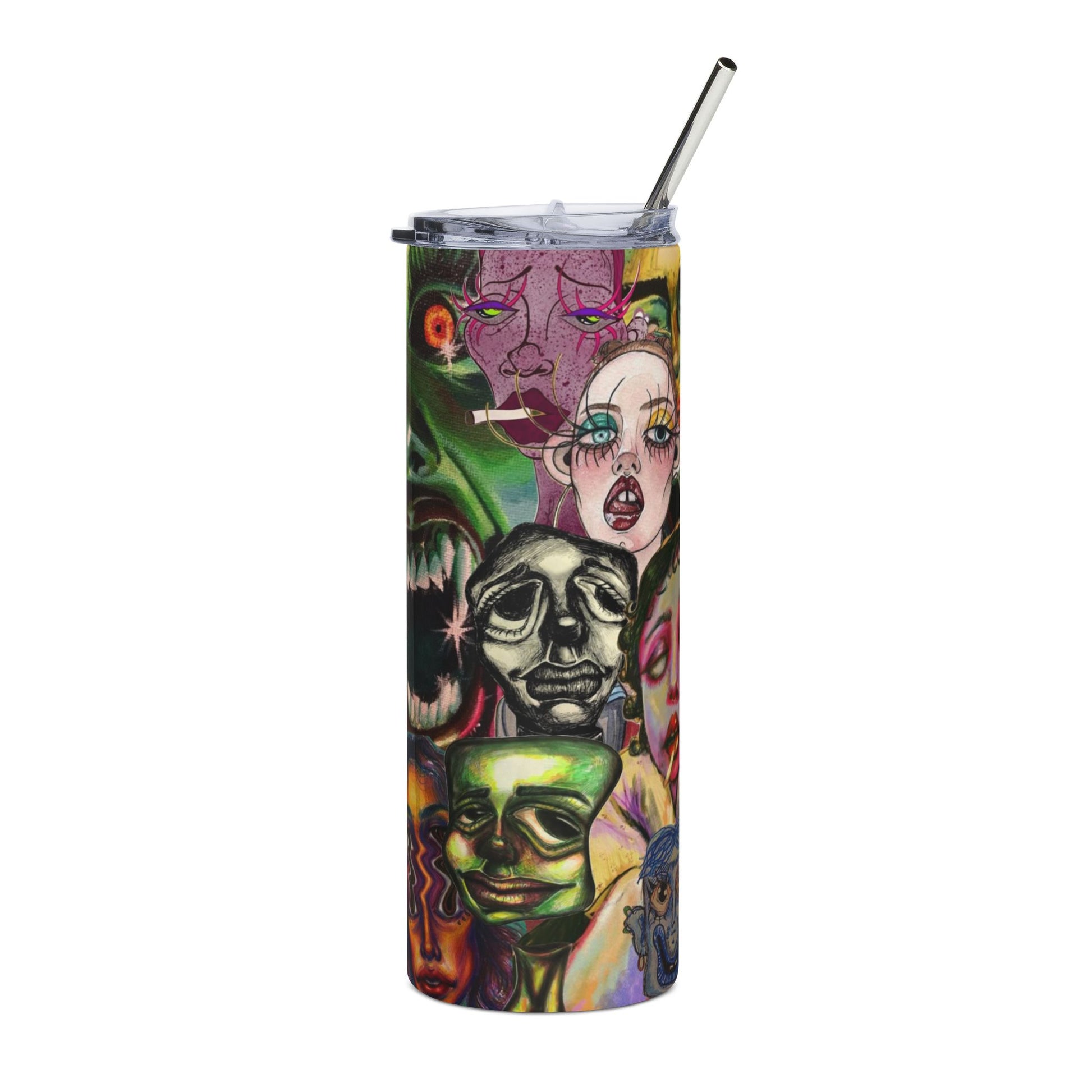 Creative Souls Stainless Steel Artistic Water Bottle Intricate Graphic Print
