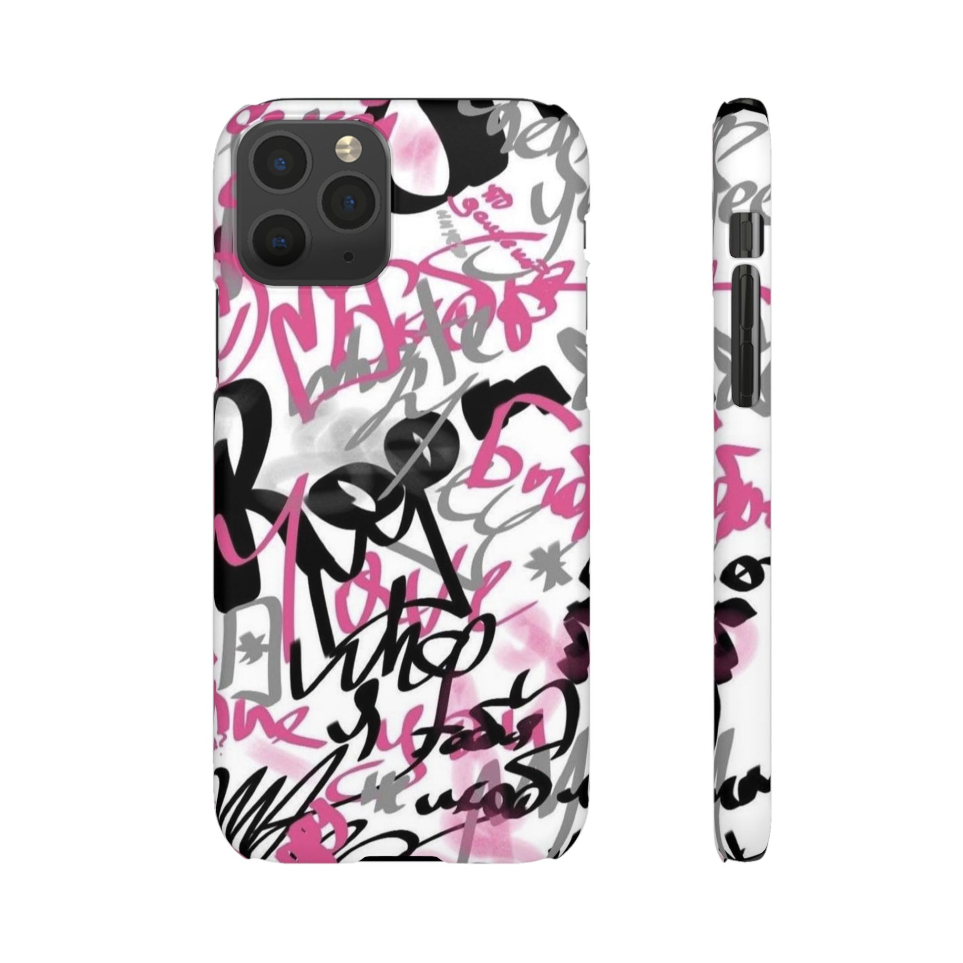 Trendy Graffiti Snap Cases for iPhone - Stylish Protection with Vibrant Art