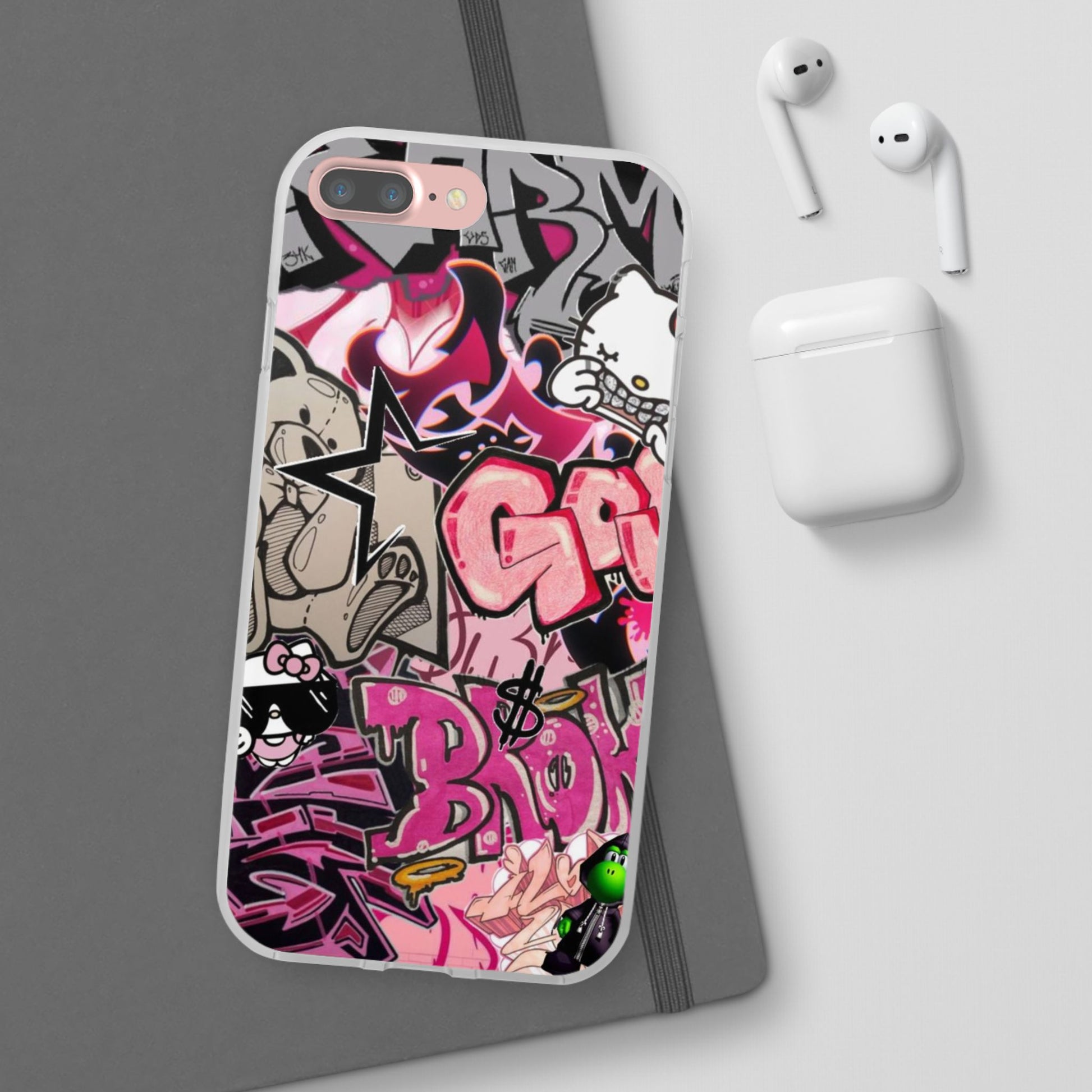 Urban Graffiti Flexi Cases - Colorful Street Art Phone Cover for Trendsetters