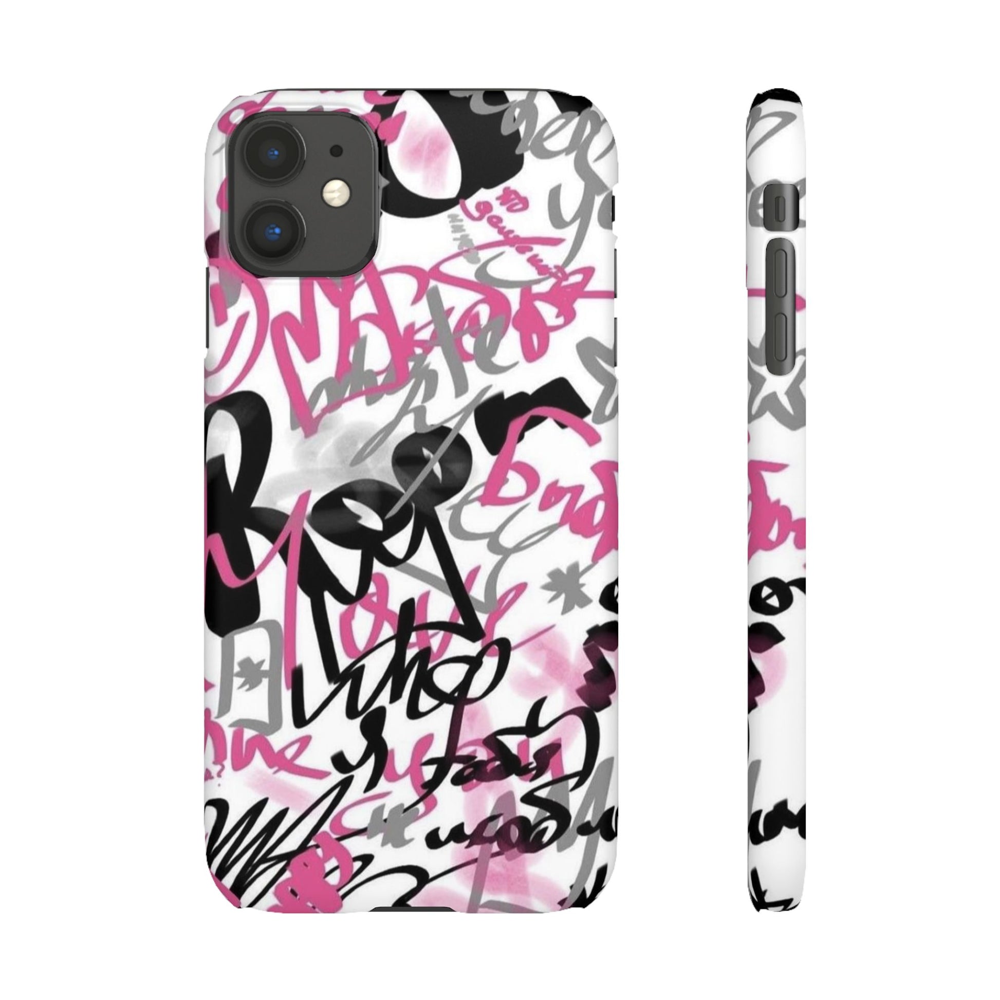Trendy Graffiti Snap Cases for iPhone - Stylish Protection with Vibrant Art