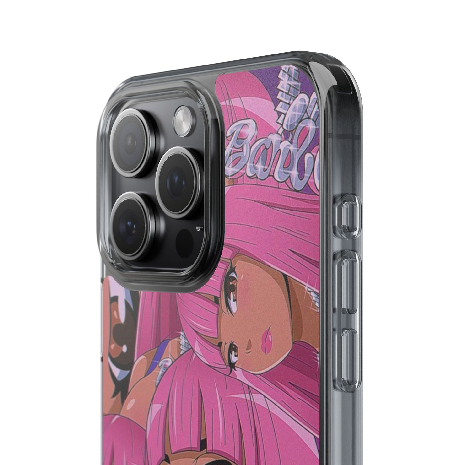 Barbie-Inspired Clear Phone Case - Trendy Protective Cover for Fashion Lovers