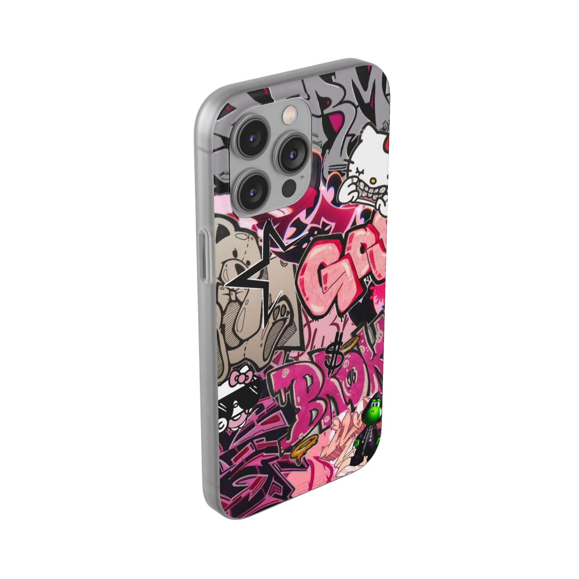 Urban Graffiti Flexi Cases - Colorful Street Art Phone Cover for Trendsetters