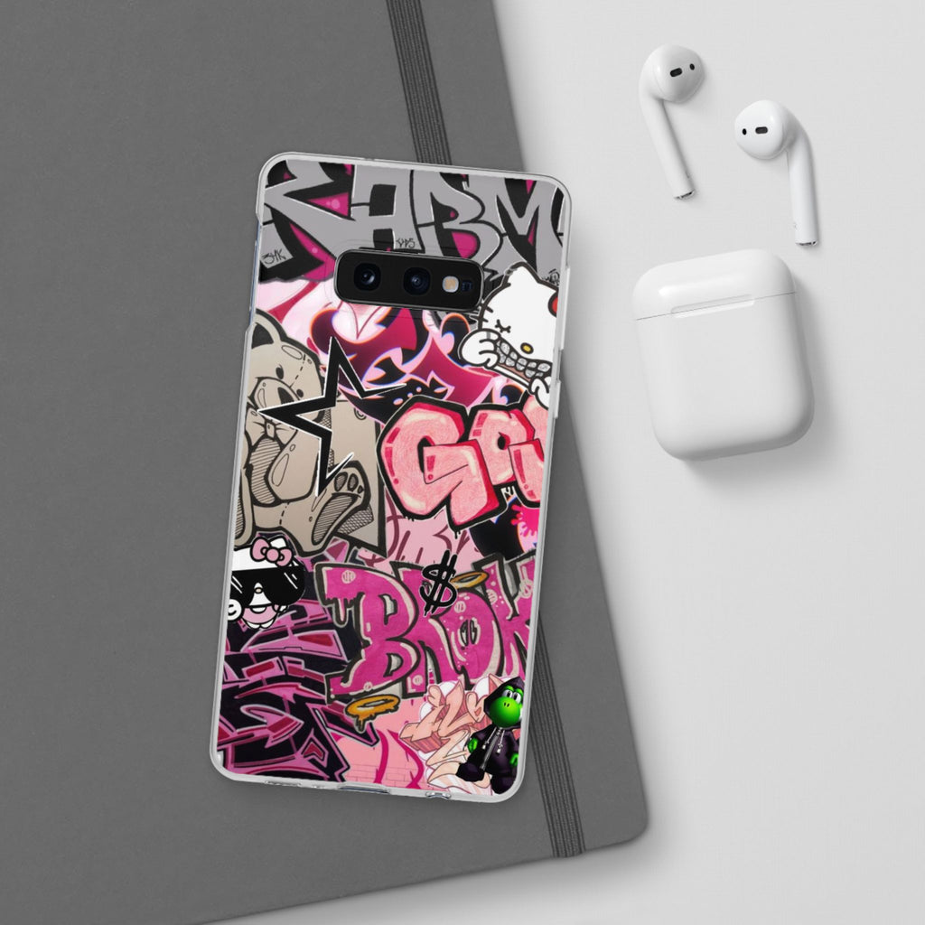 Urban Graffiti Flexi Cases - Colorful Street Art Phone Cover for Trendsetters