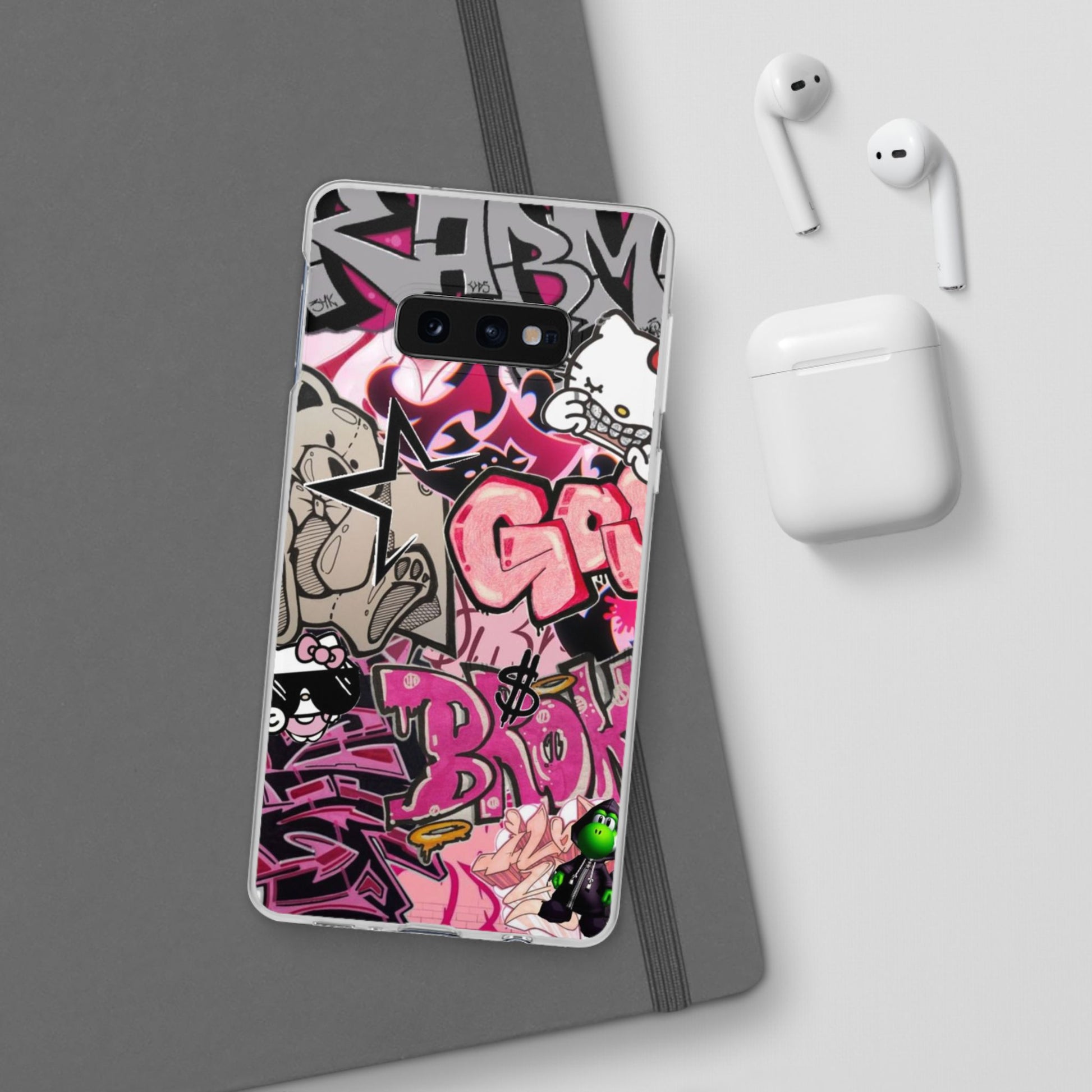 Urban Graffiti Flexi Cases - Colorful Street Art Phone Cover for Trendsetters