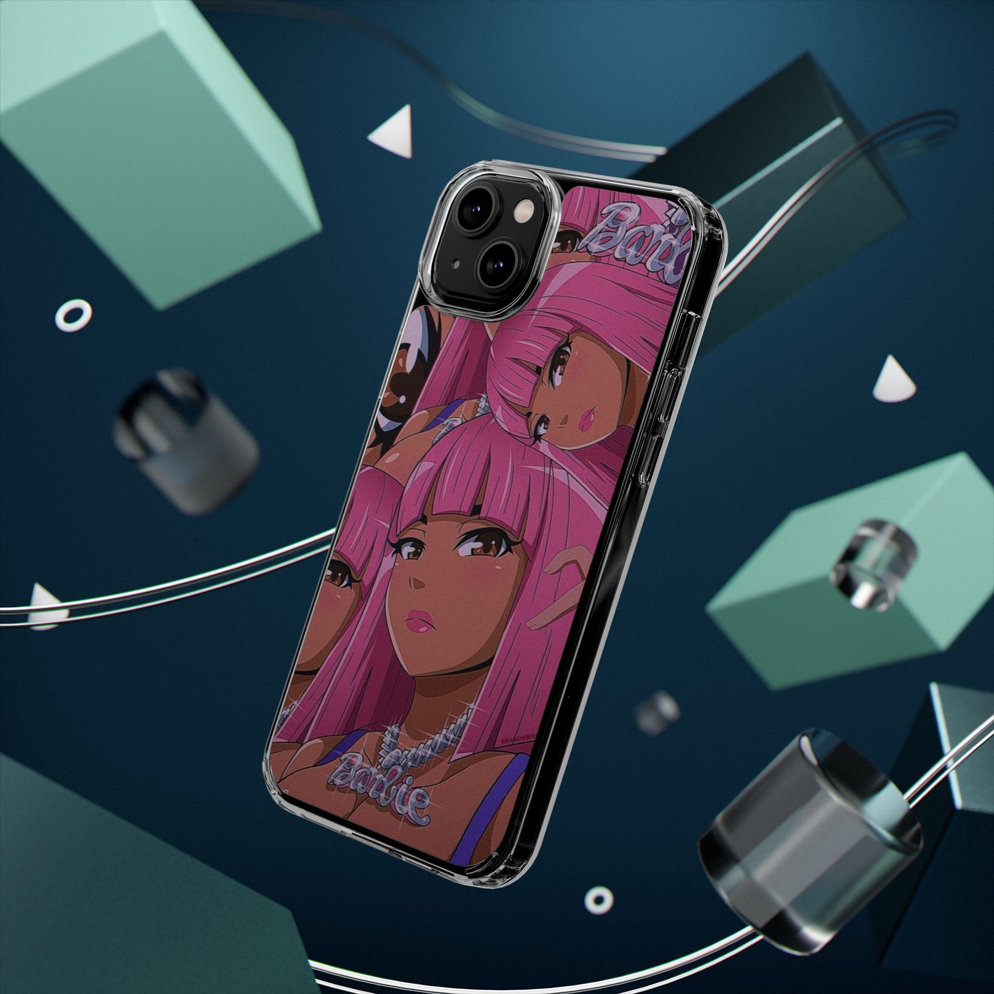 Barbie-Inspired Clear Phone Case - Trendy Protective Cover for Fashion Lovers