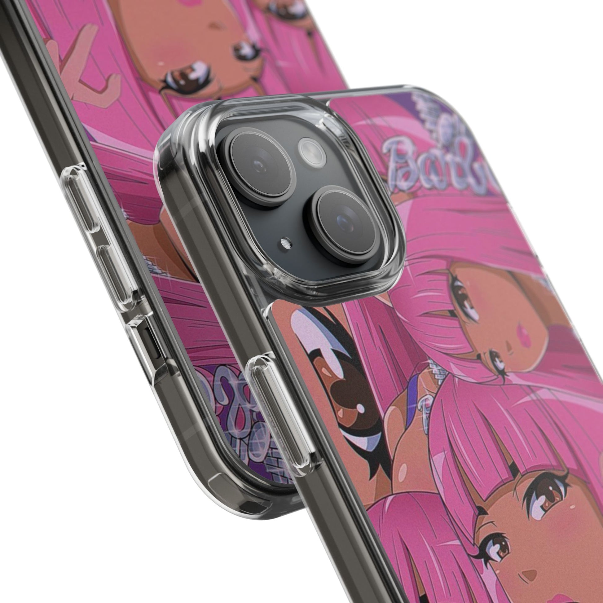 Barbie-Inspired Clear Phone Case - Trendy Protective Cover for Fashion Lovers