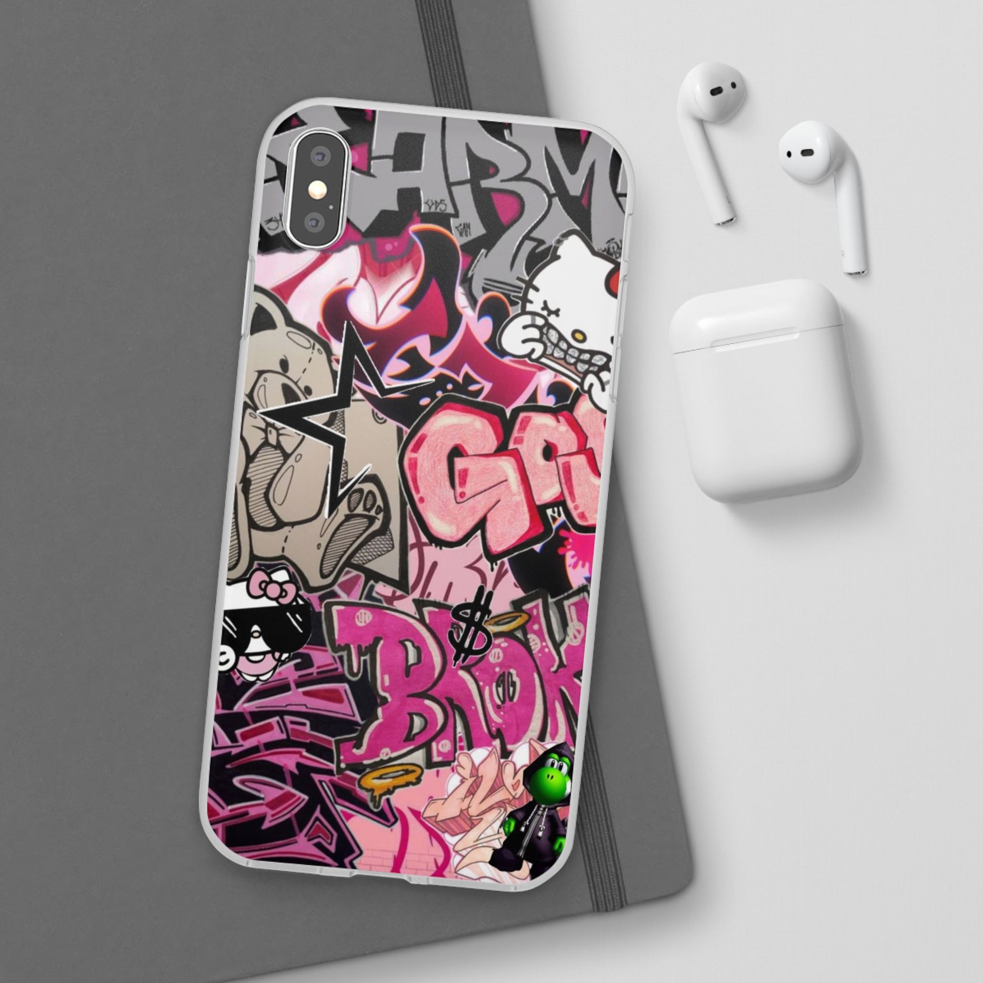 Urban Graffiti Flexi Cases - Colorful Street Art Phone Cover for Trendsetters