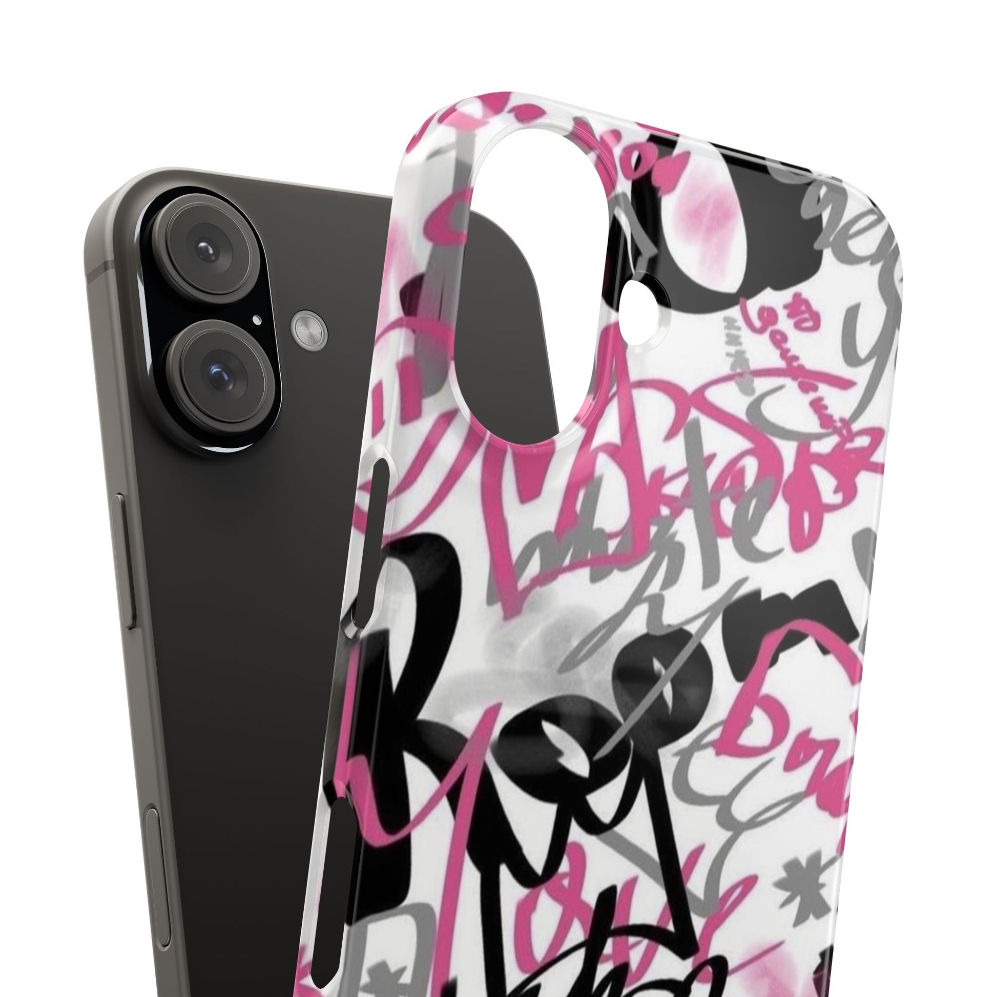 Trendy Graffiti Snap Cases for iPhone - Stylish Protection with Vibrant Art