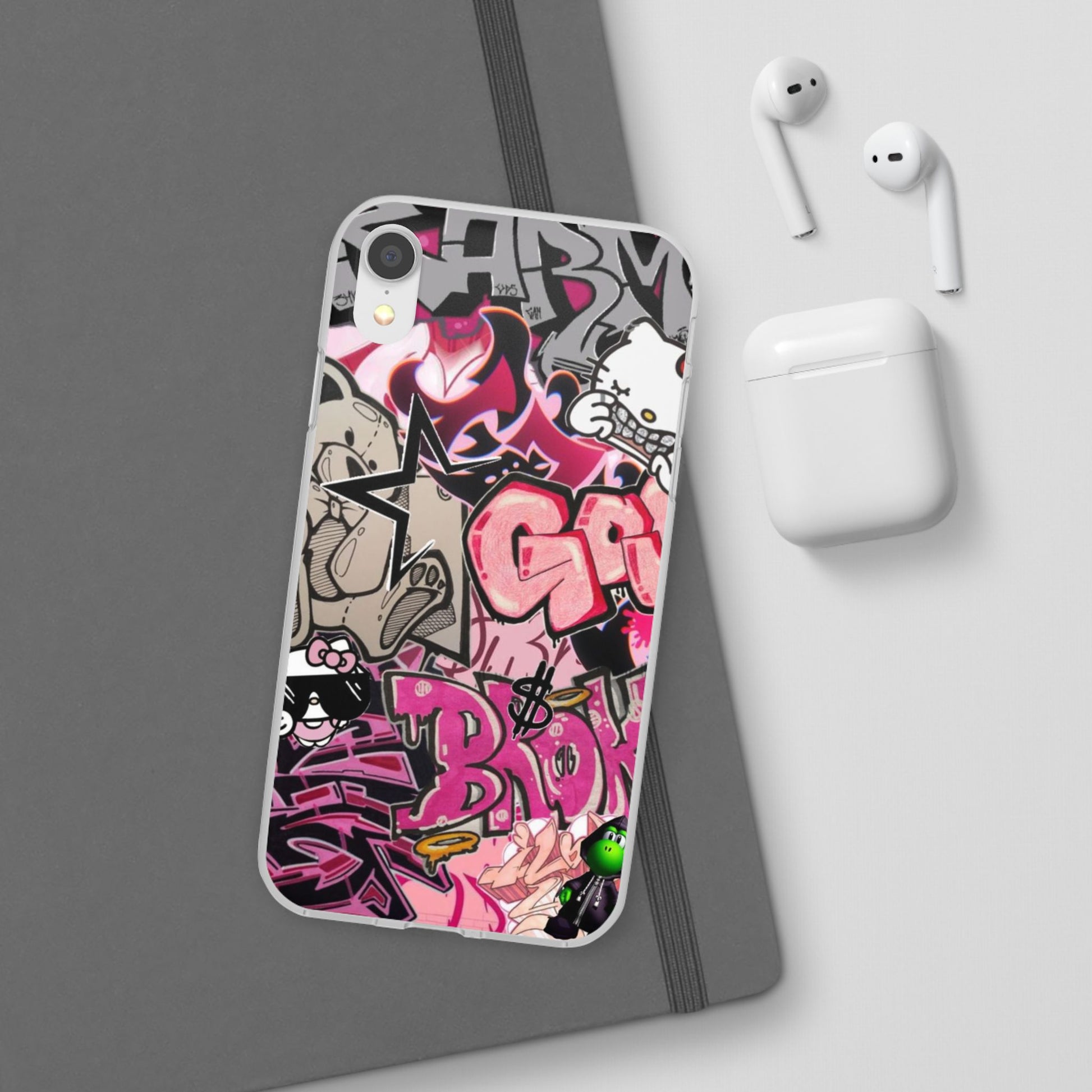 Urban Graffiti Flexi Cases - Colorful Street Art Phone Cover for Trendsetters