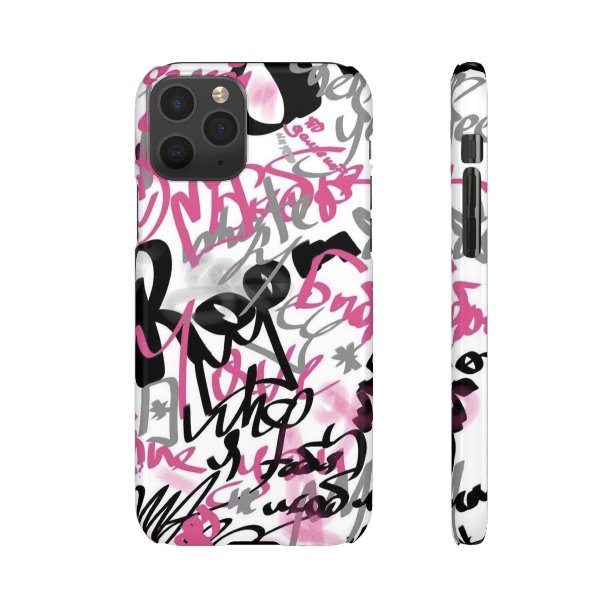 Trendy Graffiti Snap Cases for iPhone - Stylish Protection with Vibrant Art