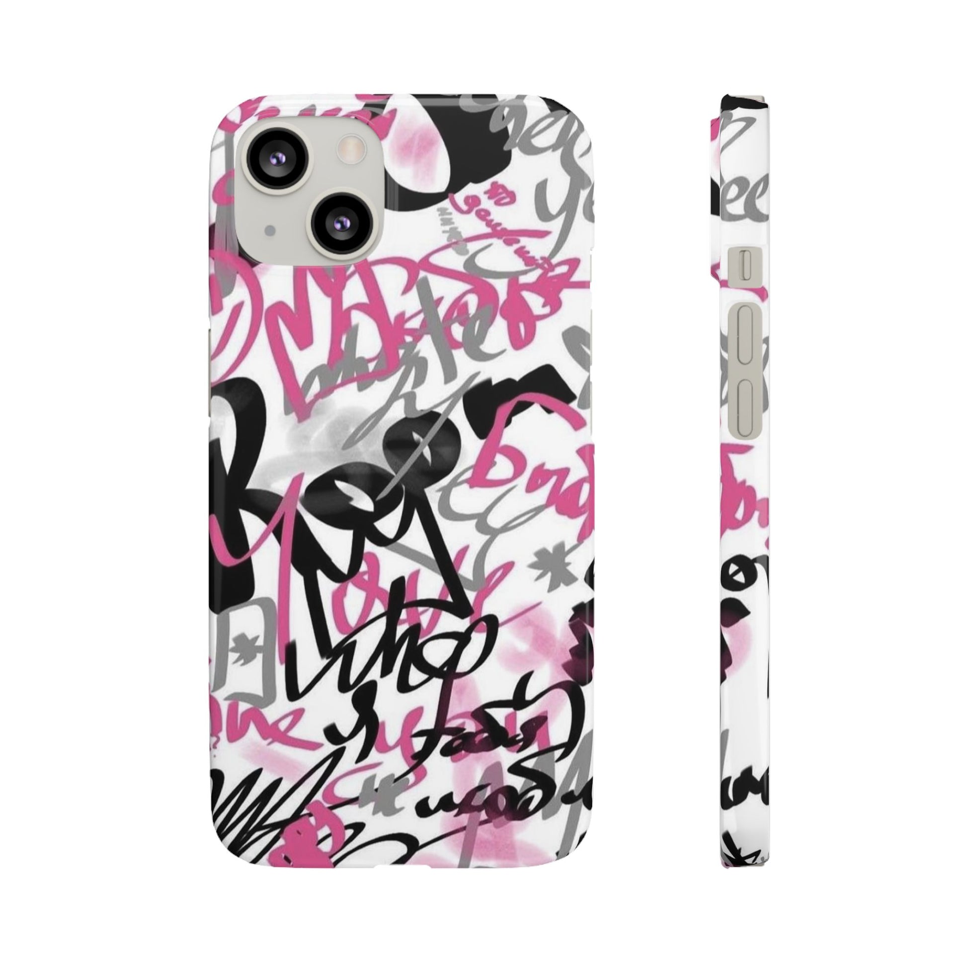 Trendy Graffiti Snap Cases for iPhone - Stylish Protection with Vibrant Art