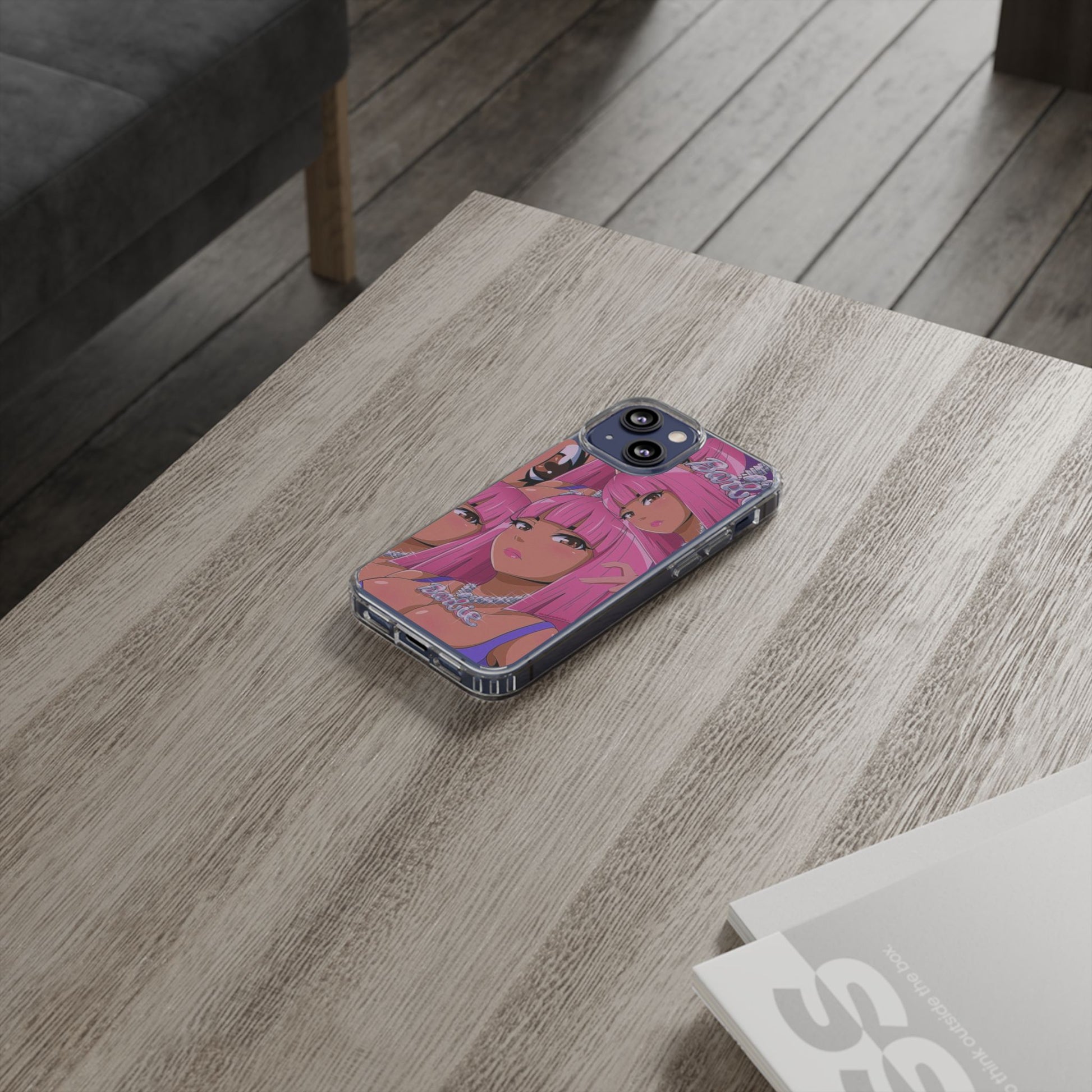 Barbie-Inspired Clear Phone Case - Trendy Protective Cover for Fashion Lovers