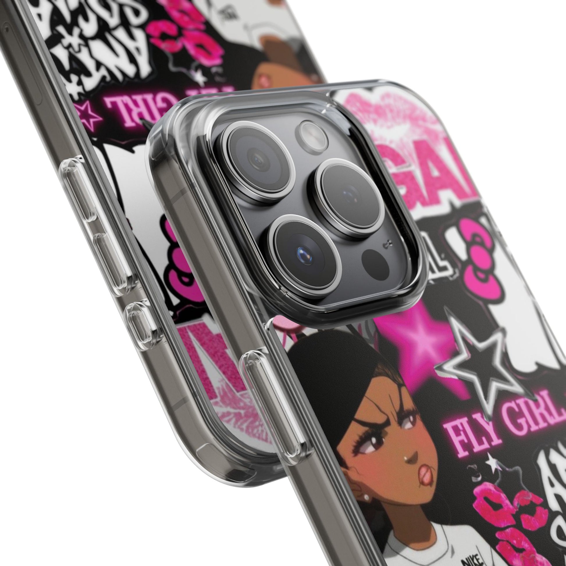 Trendy Clear Phone Case - Bold & Playful Design for Style Lovers