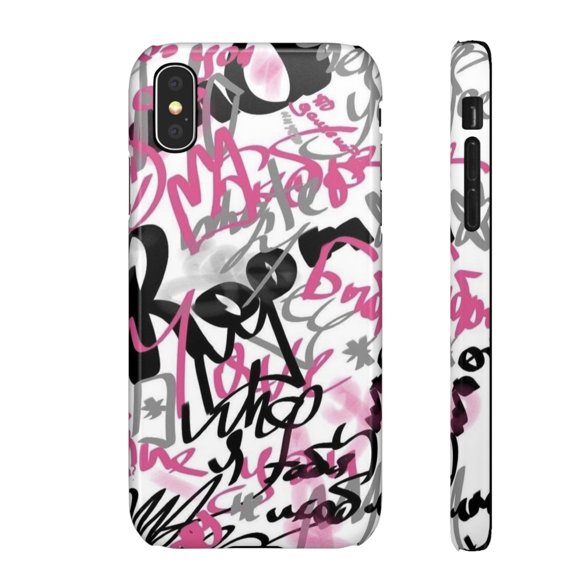 Trendy Graffiti Snap Cases for iPhone - Stylish Protection with Vibrant Art