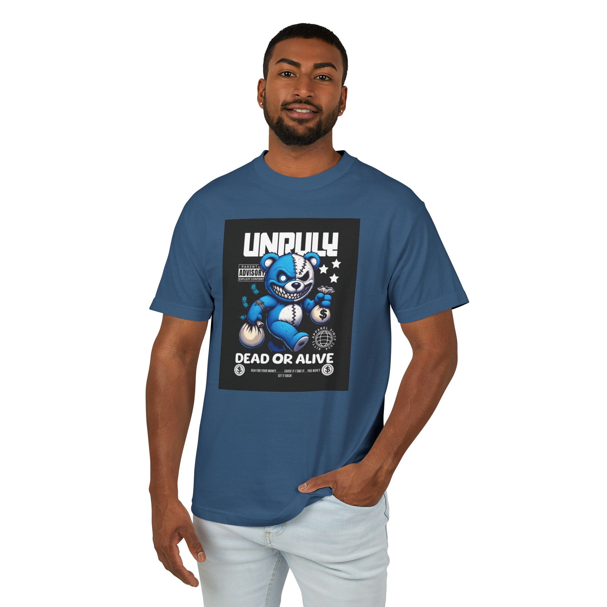 Male Graphic Tee - 'Unruly Dead or Alive' Design