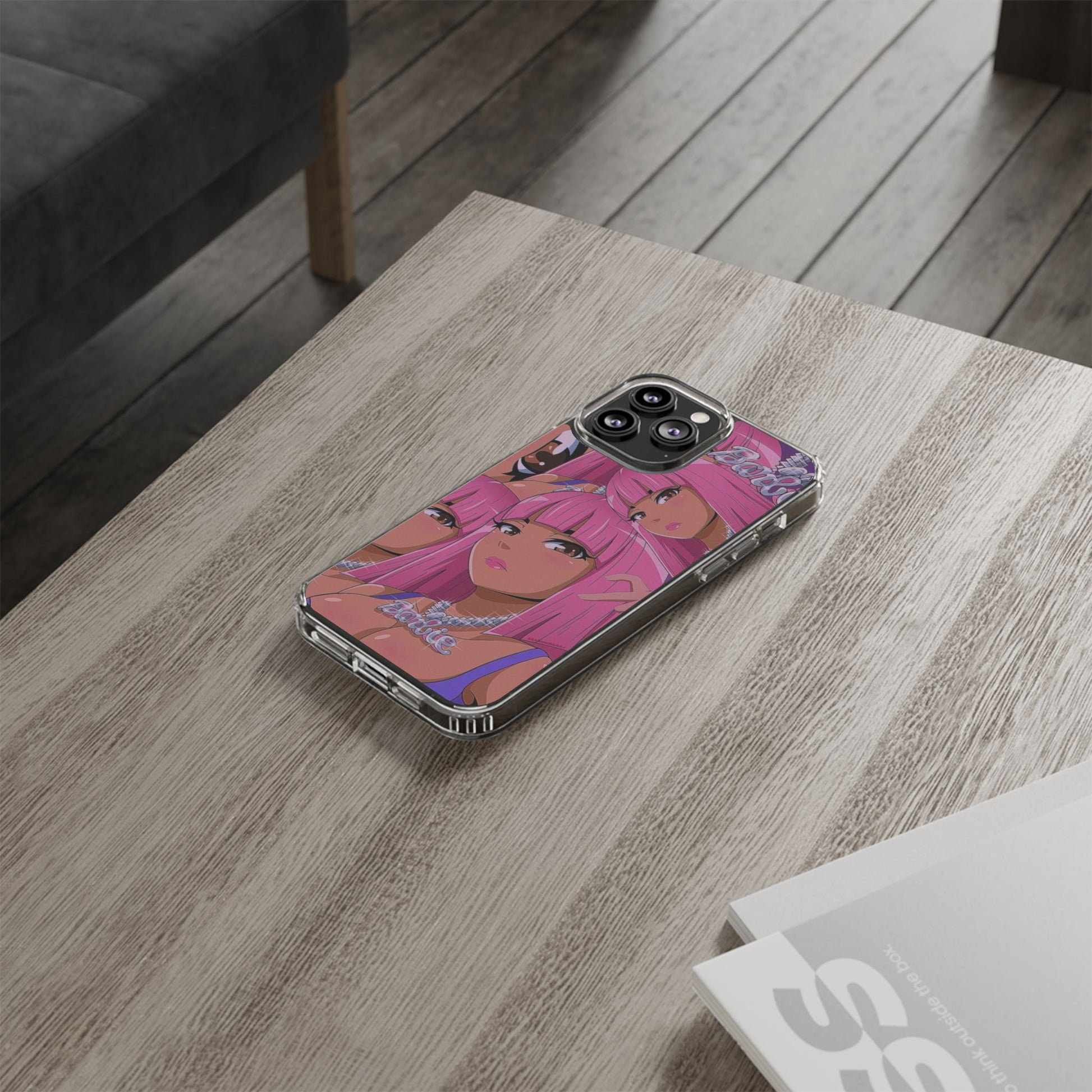 Barbie-Inspired Clear Phone Case - Trendy Protective Cover for Fashion Lovers