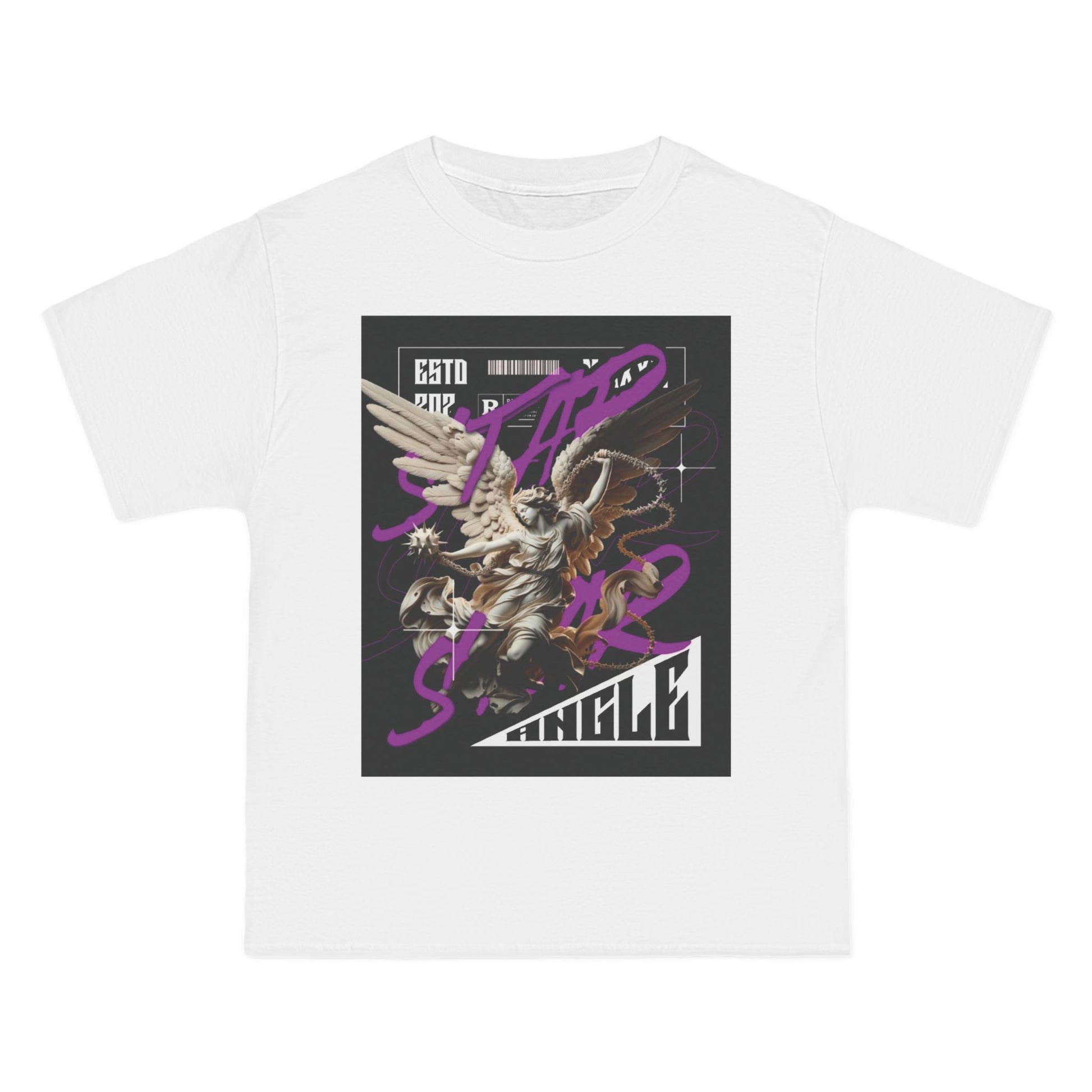 Street Art Angel Short-Sleeve T-Shirt - Graphic Tee for Music Lovers