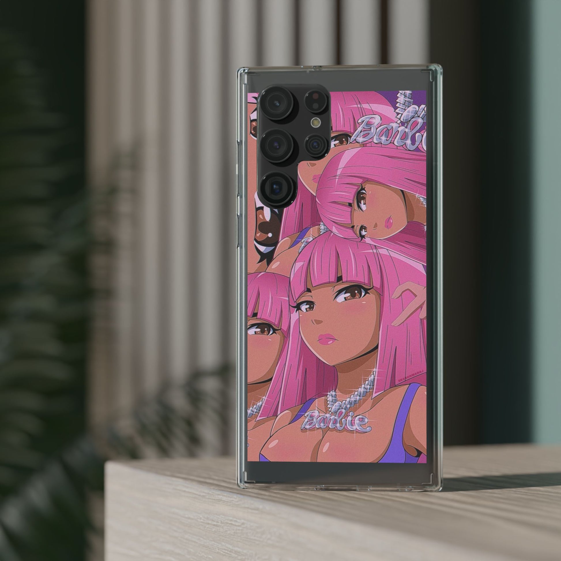 Barbie-Inspired Clear Phone Case - Trendy Protective Cover for Fashion Lovers