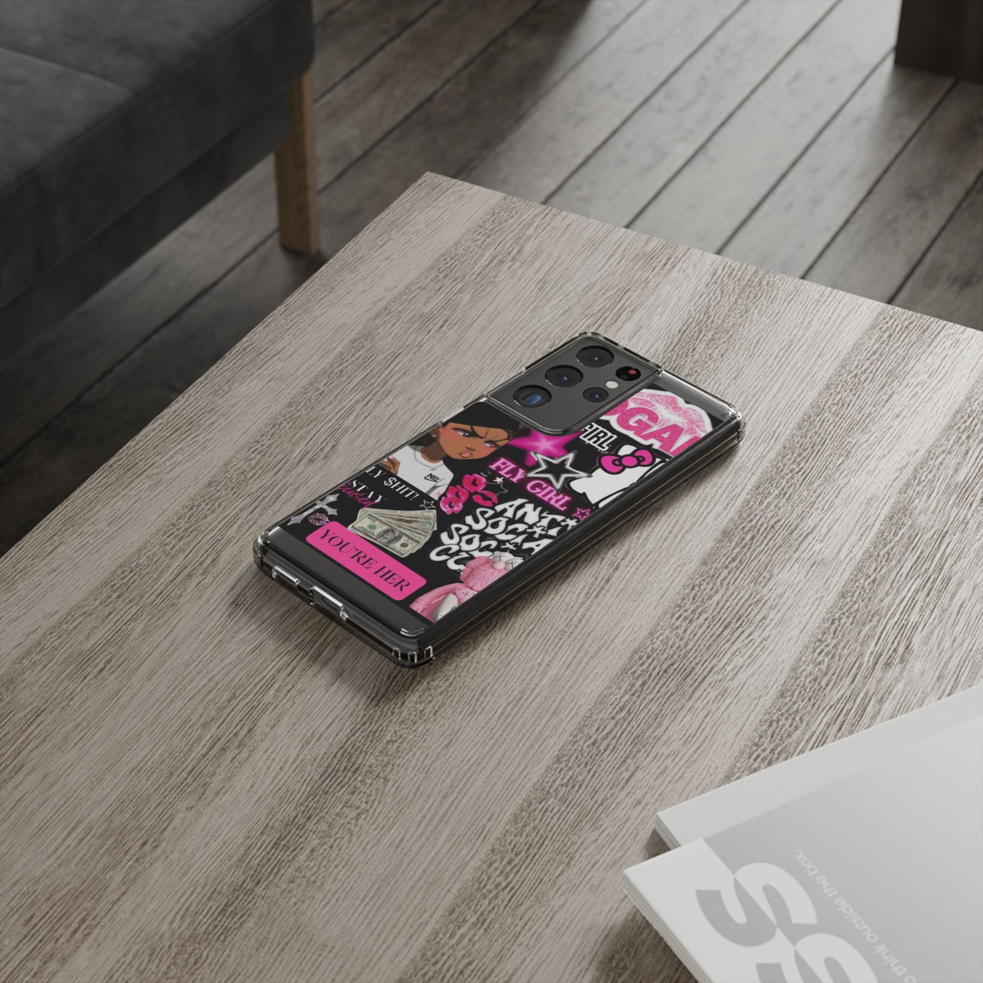 Trendy Clear Phone Case - Bold & Playful Design for Style Lovers