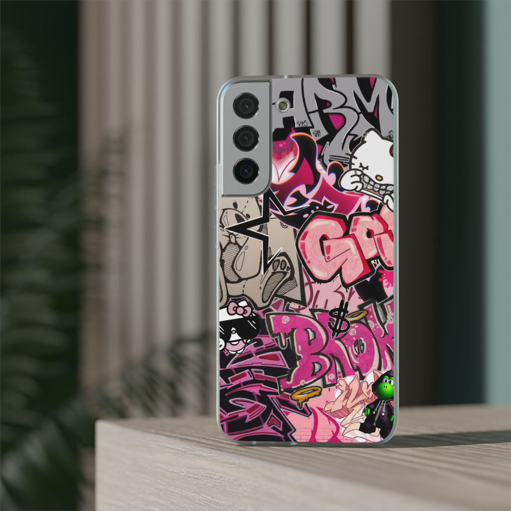 Urban Graffiti Flexi Cases - Colorful Street Art Phone Cover for Trendsetters