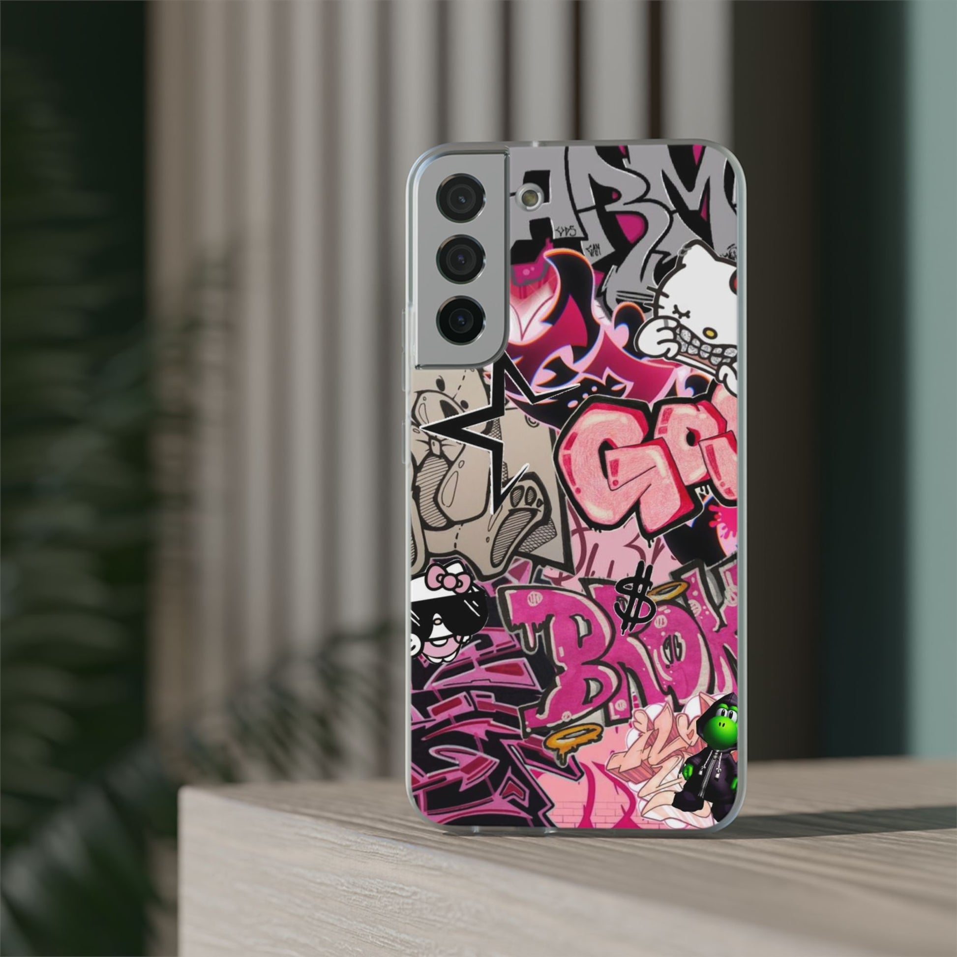 Urban Graffiti Flexi Cases - Colorful Street Art Phone Cover for Trendsetters