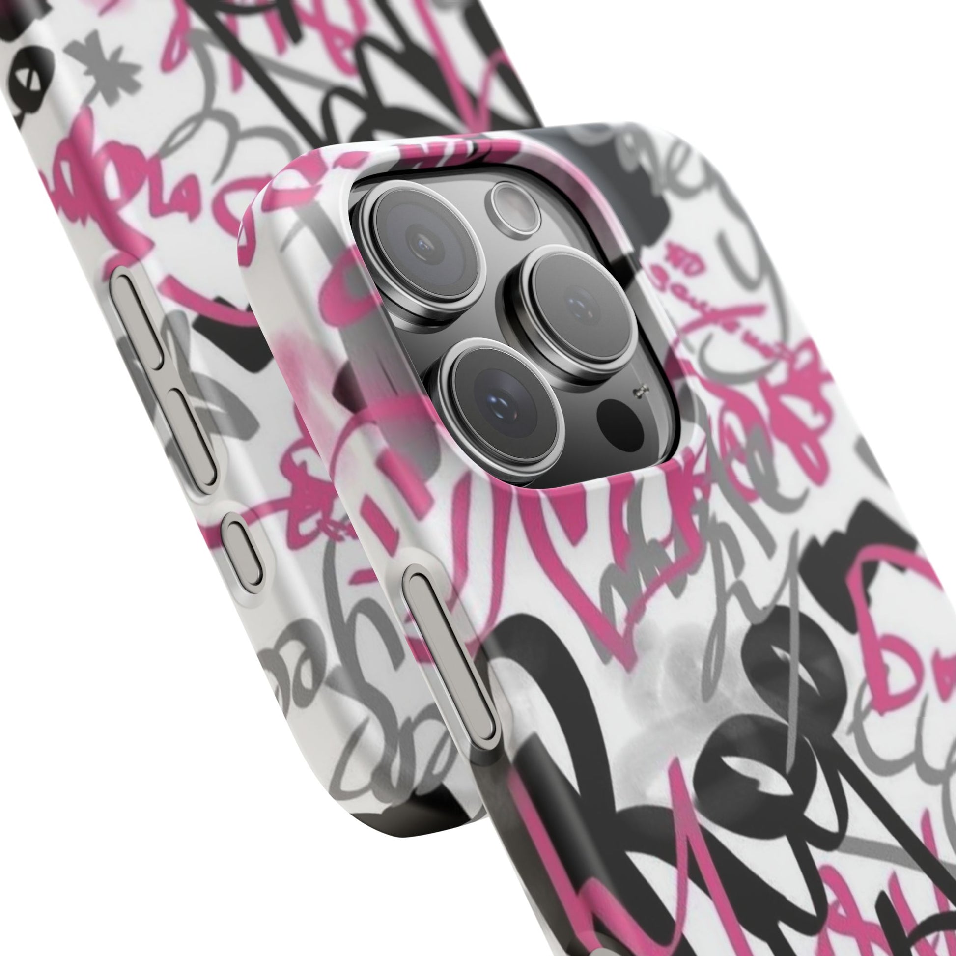 Trendy Graffiti Snap Cases for iPhone - Stylish Protection with Vibrant Art