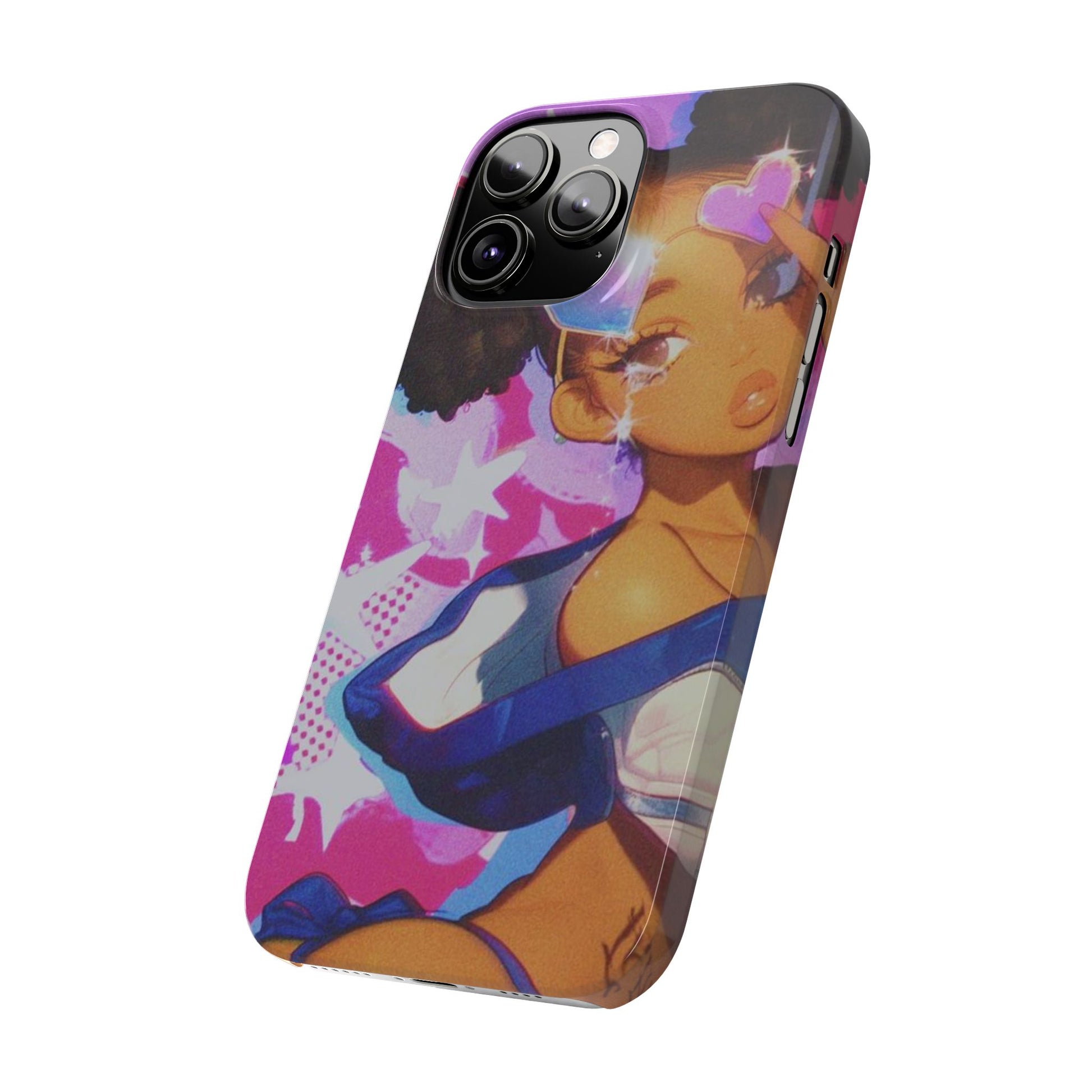 Colorful Anime Slim Phone Cases | Cute Phone Cover, Kawaii Aesthetic, Cartoon Girl, Gifts for Her, Trendy Accessory