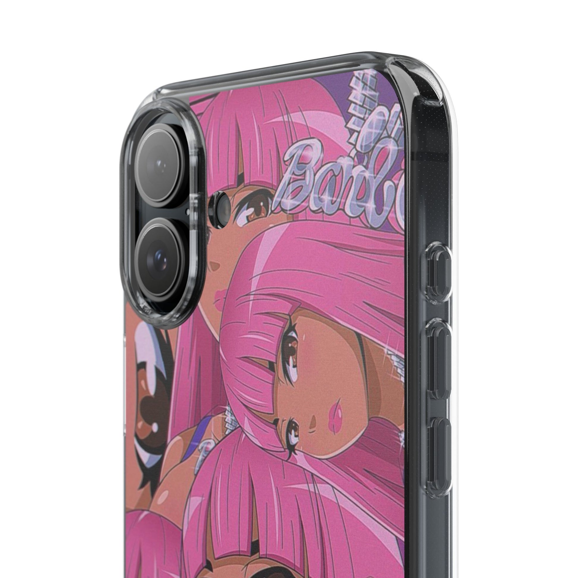 Barbie-Inspired Clear Phone Case - Trendy Protective Cover for Fashion Lovers