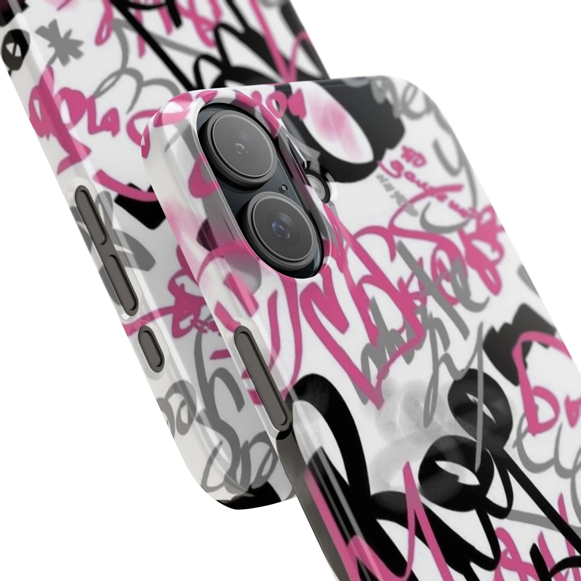 Trendy Graffiti Snap Cases for iPhone - Stylish Protection with Vibrant Art