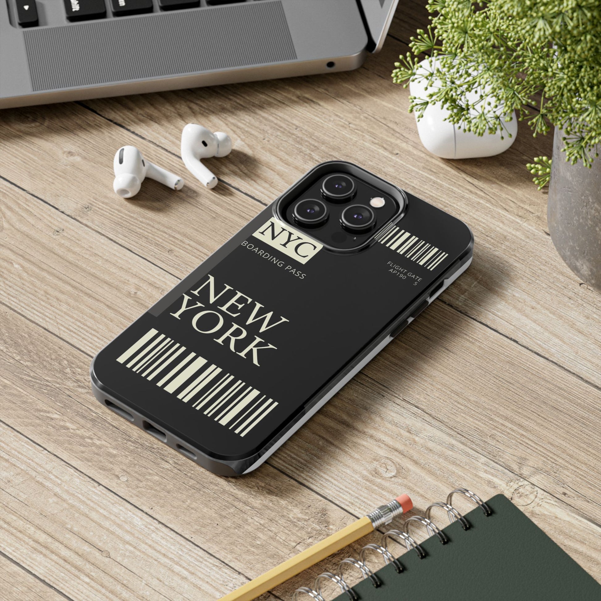 NYC Boarding Pass Phone Case – Tough Protective Cover for Travelers