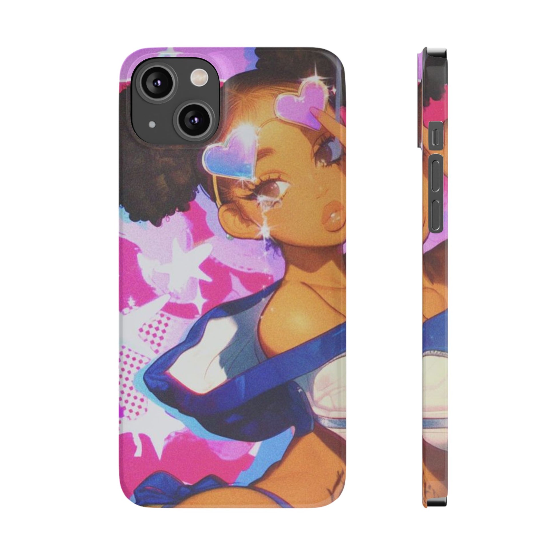Colorful Anime Slim Phone Cases | Cute Phone Cover, Kawaii Aesthetic, Cartoon Girl, Gifts for Her, Trendy Accessory
