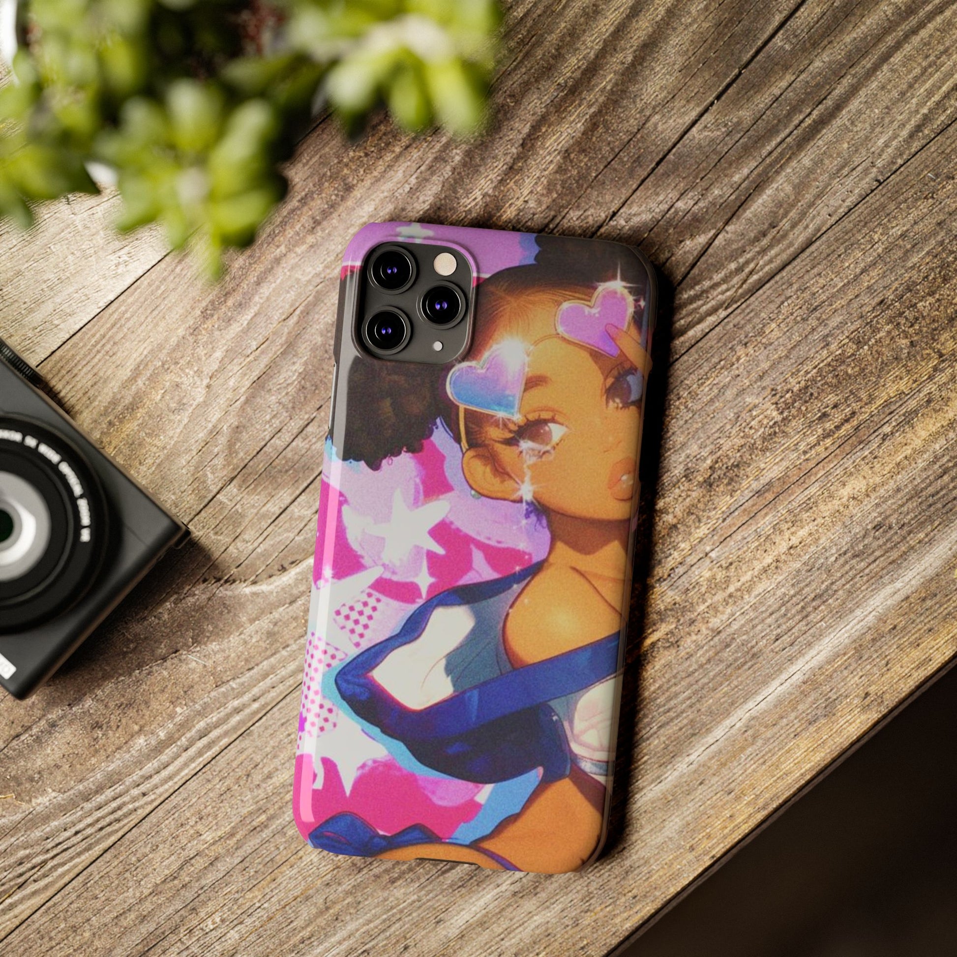 Colorful Anime Slim Phone Cases | Cute Phone Cover, Kawaii Aesthetic, Cartoon Girl, Gifts for Her, Trendy Accessory