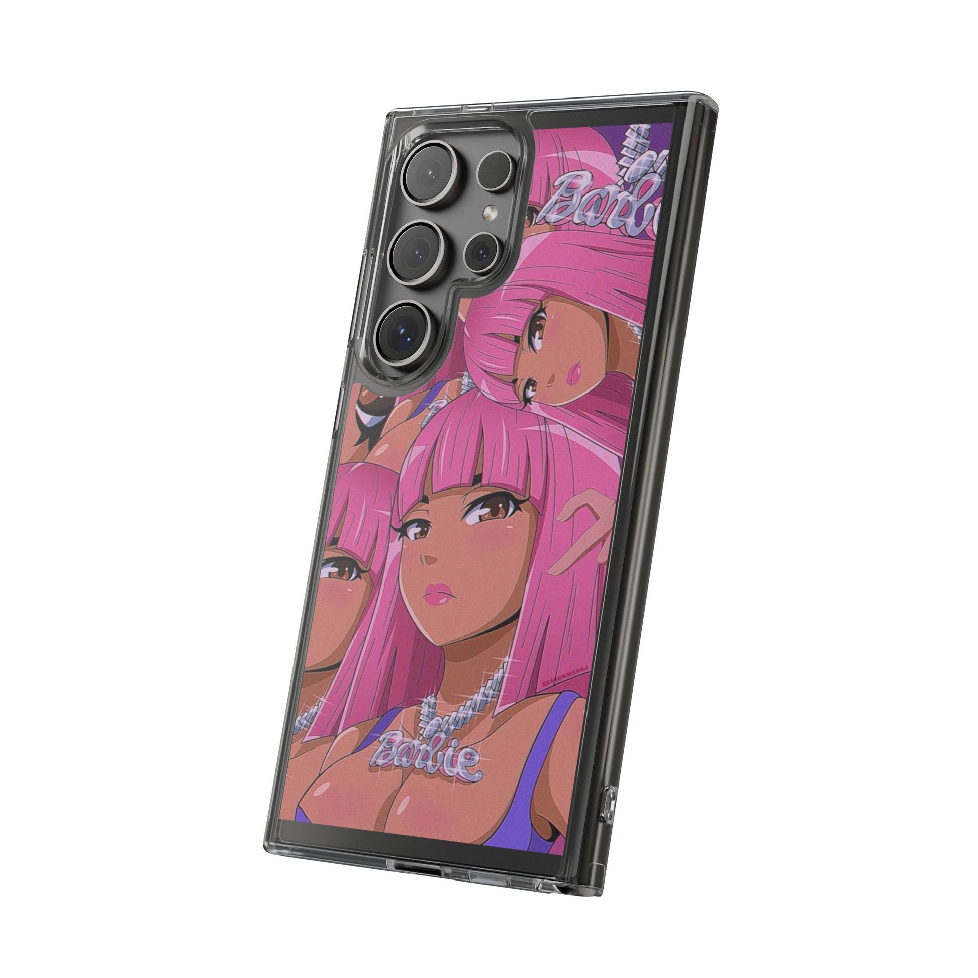 Barbie-Inspired Clear Phone Case - Trendy Protective Cover for Fashion Lovers