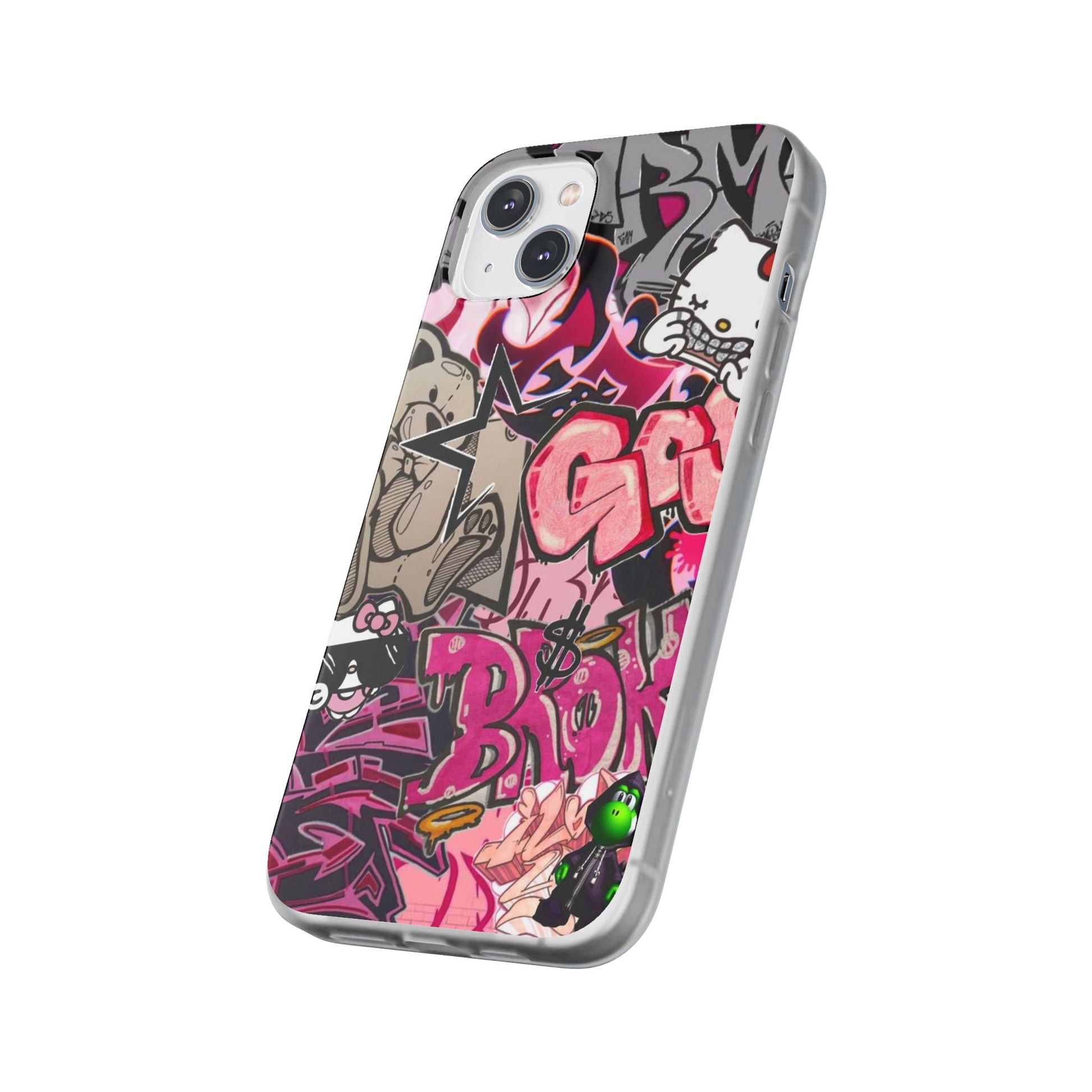 Urban Graffiti Flexi Cases - Colorful Street Art Phone Cover for Trendsetters